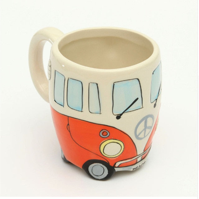 VW collection Coffee Mug, Teacup, Office, Camping Emporium DiscountsProducts British Hand-painted 3D Double-decker Bus Mug Ceramic UK Retro Coachbus Car Coffee Cup Friends Tv Klimt Caneca Criativa Gift BoxEmporium Discounts