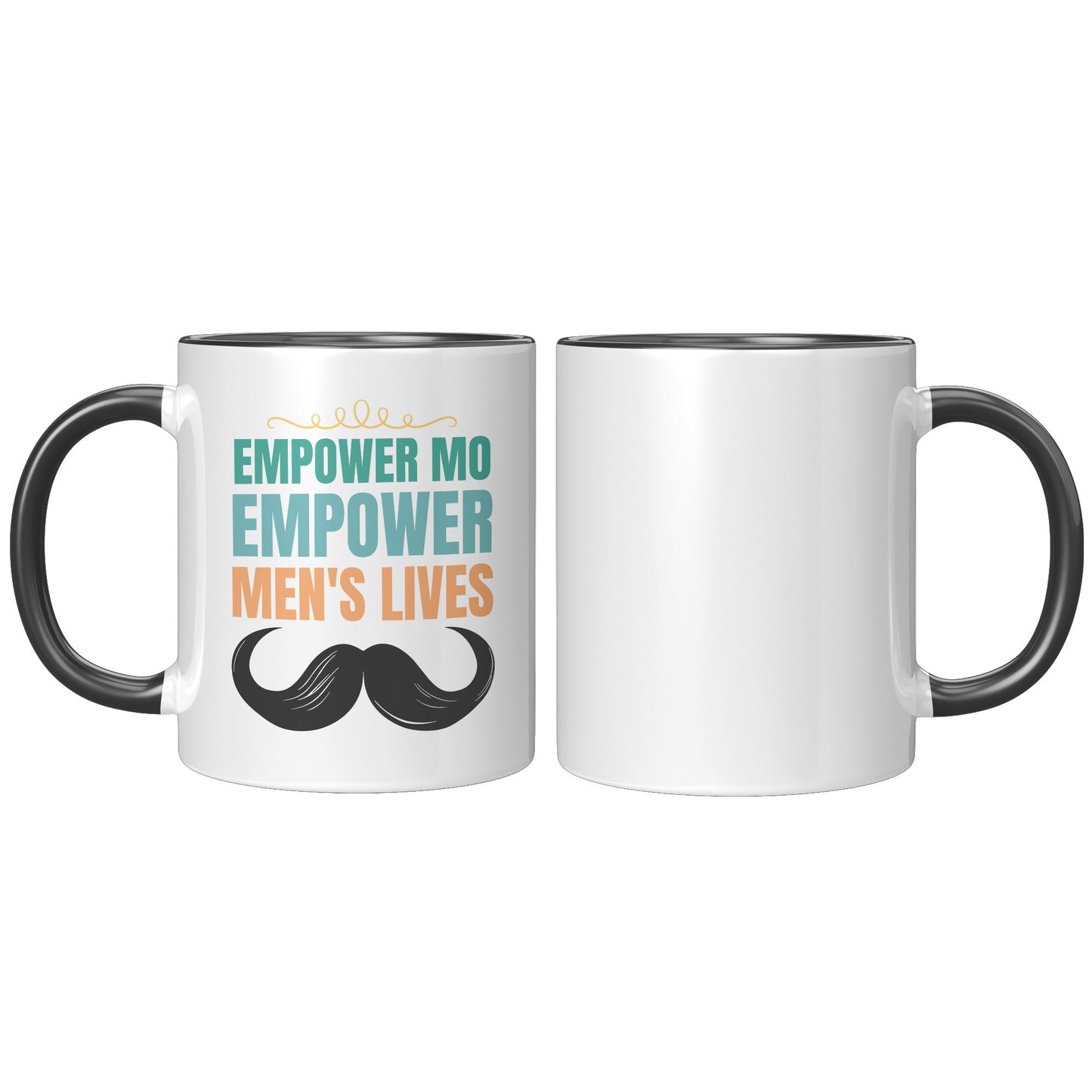 11oz Accent Mug Movember EMPOWER MO EMPOWER MEND"S LIVES Left-Handed