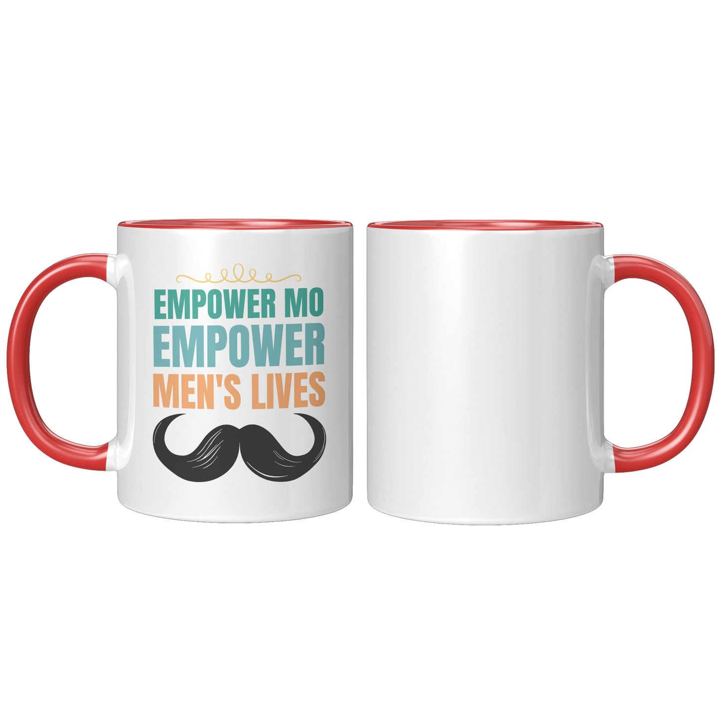 11oz Accent Mug Movember EMPOWER MO EMPOWER MEND"S LIVES Left-Handed