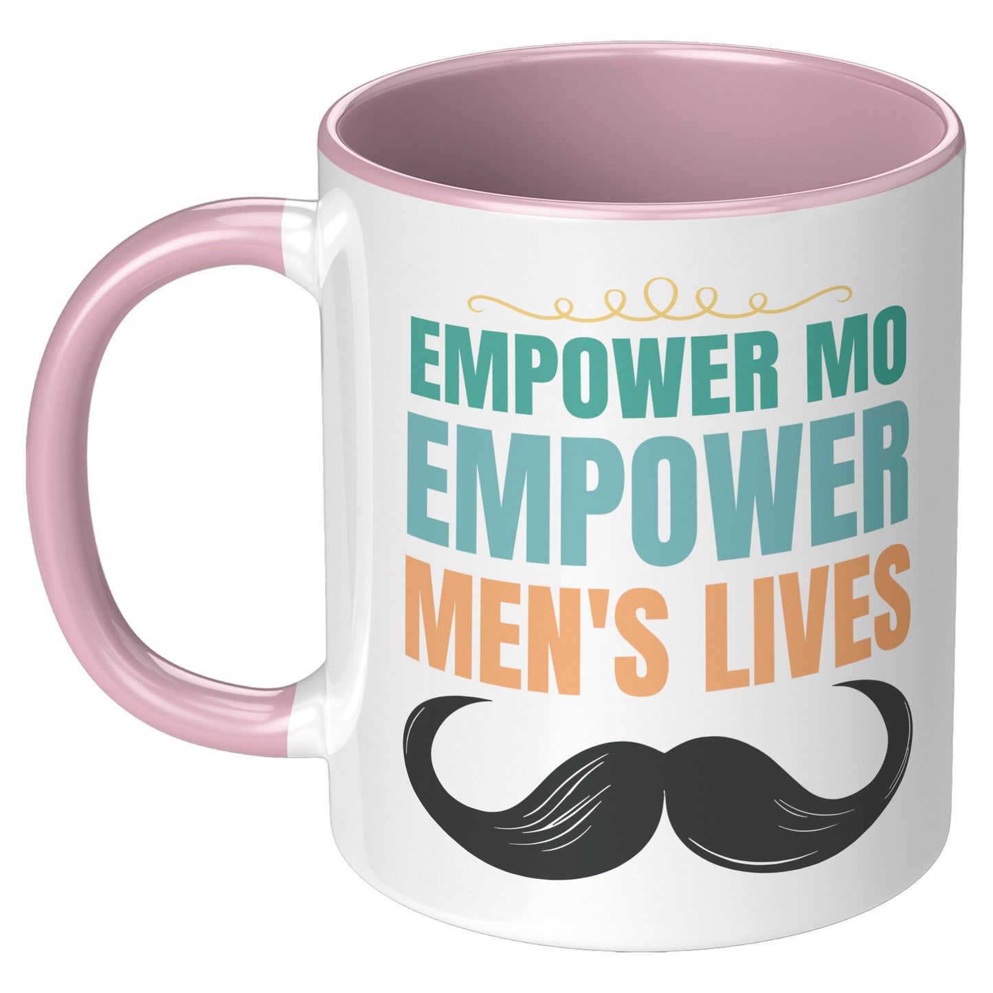 11oz Accent Mug Movember EMPOWER MO EMPOWER MEND"S LIVES Left-Handed