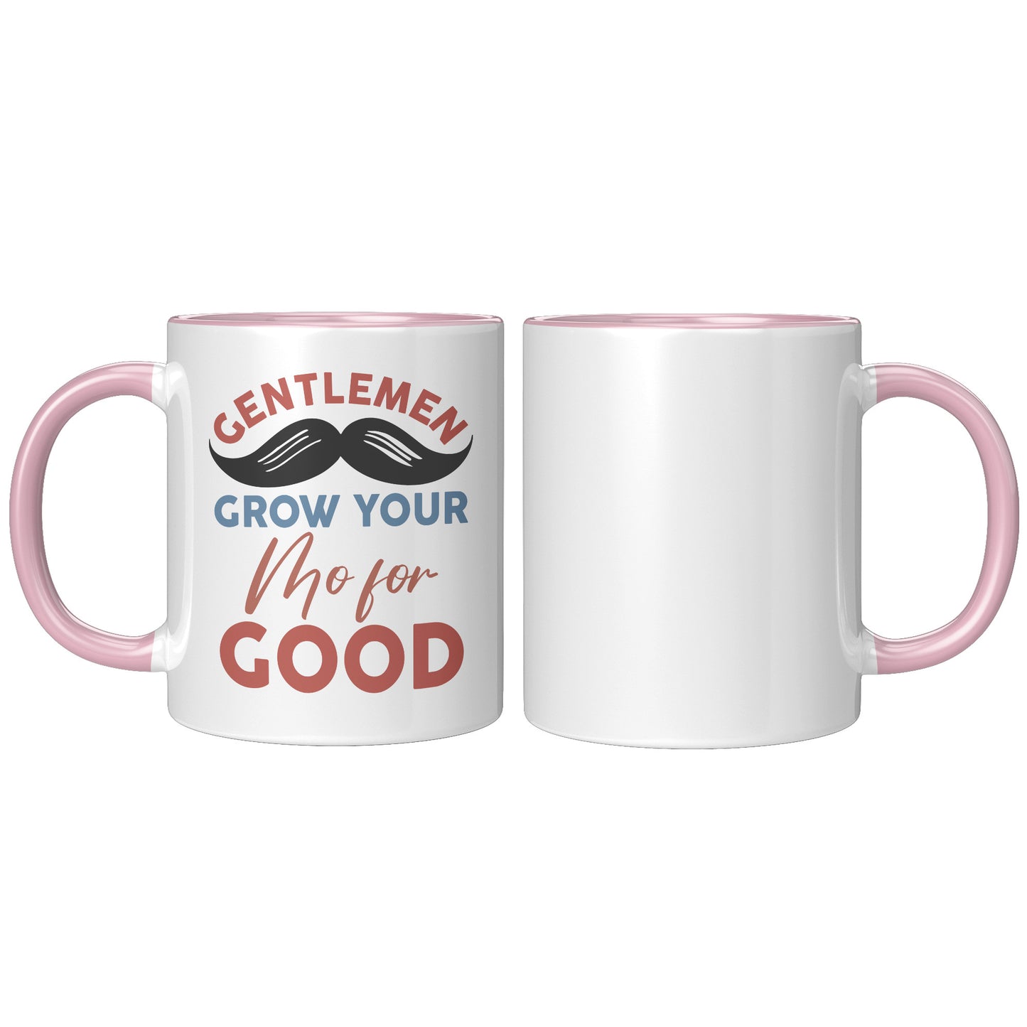 11oz Accent Mug Movember Gentlemen Grow Your Mo For GOOD Left-Handed