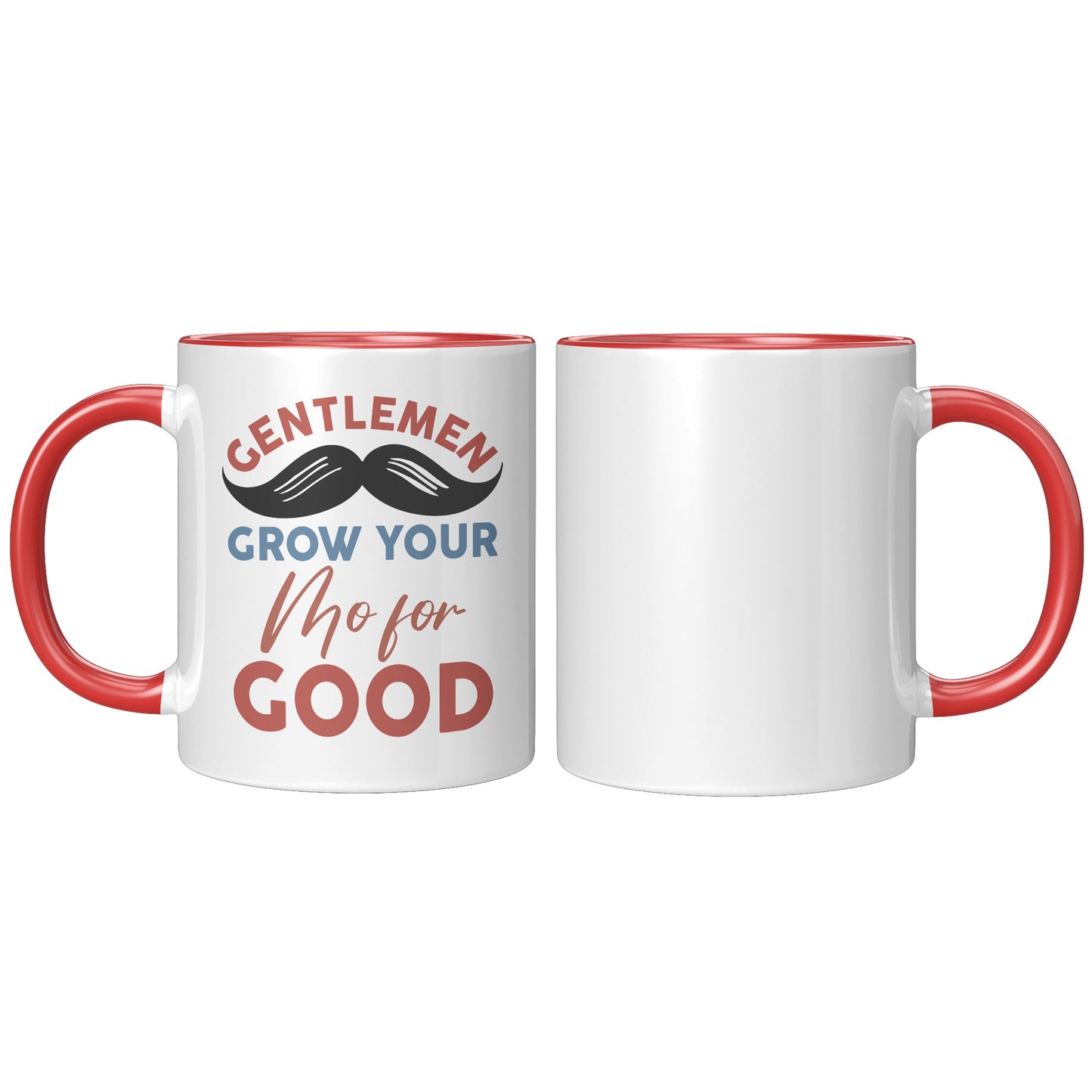 11oz Accent Mug Movember Gentlemen Grow Your Mo For GOOD Left-Handed