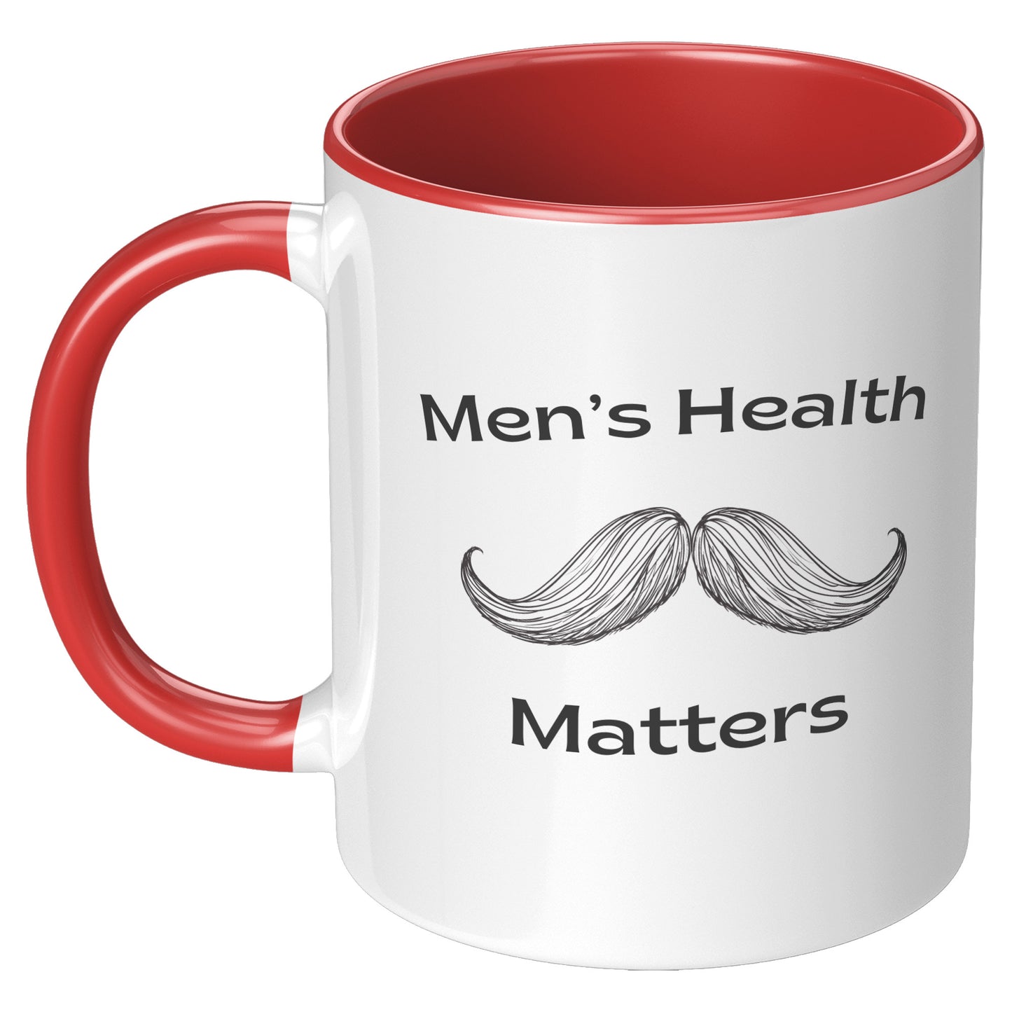 11oz Accent Mug Movember Men's Health Matters Both Side Moustache #2
