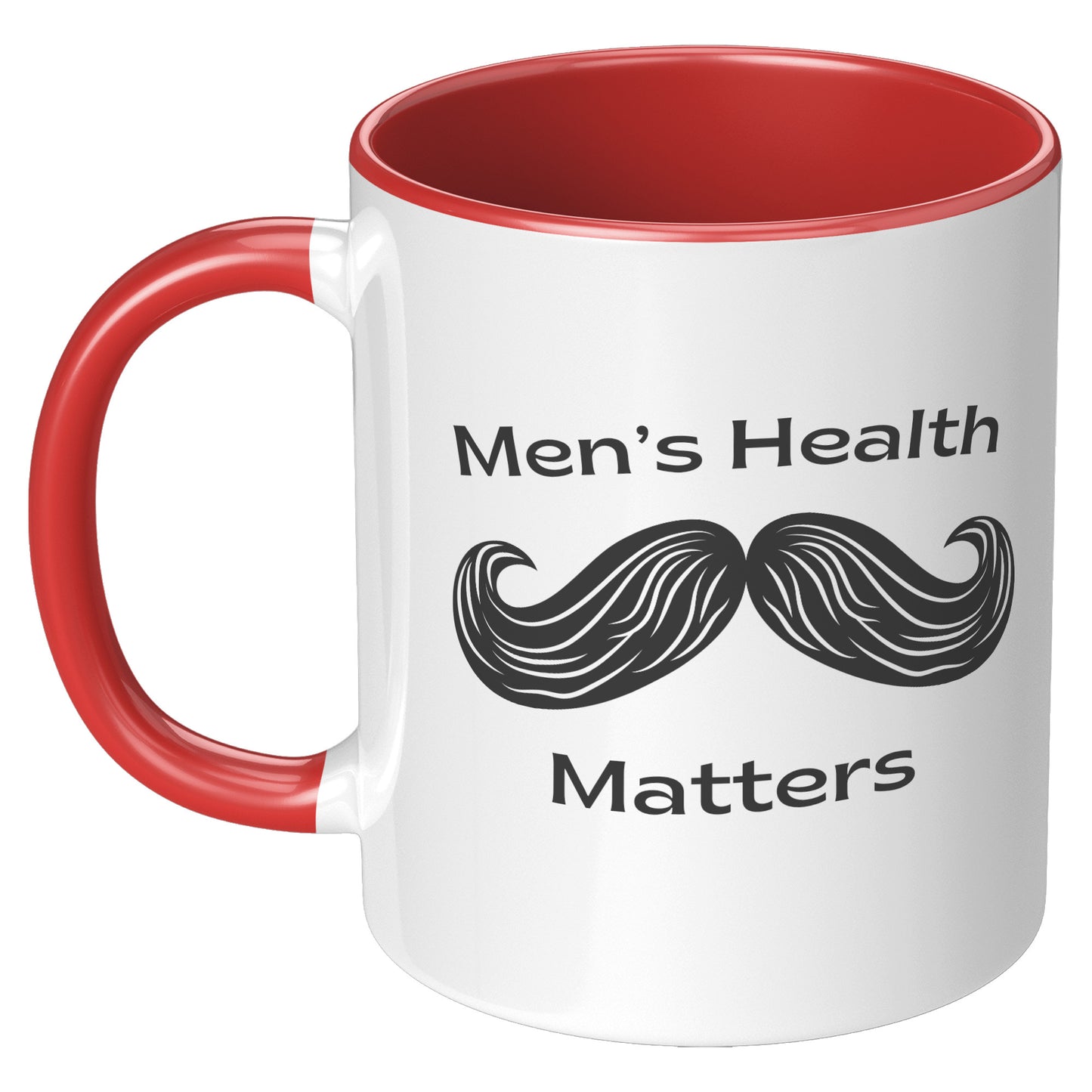11oz Accent Mug Movember Men's Health Matters Left-Handed Moustache #2