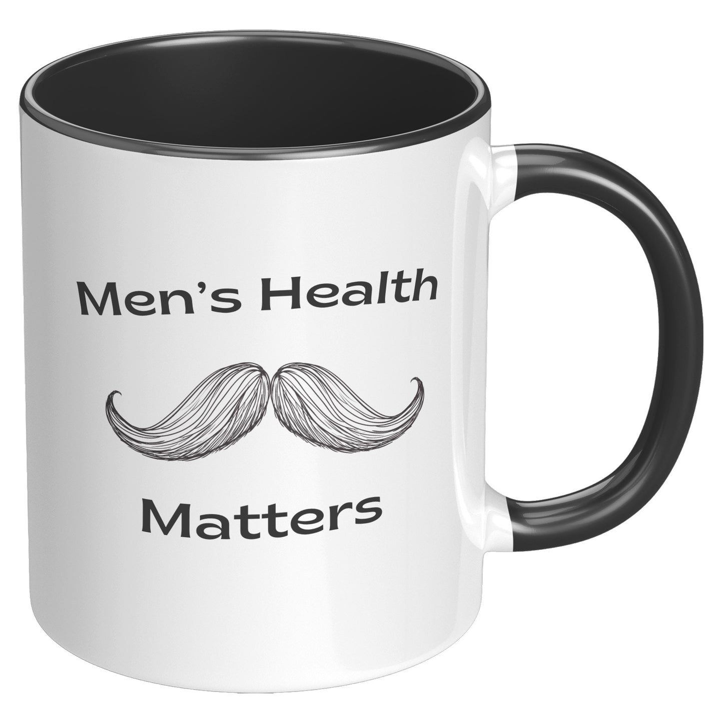 11oz Accent Mug Movember Men's Health Matters Both Side Moustache #2