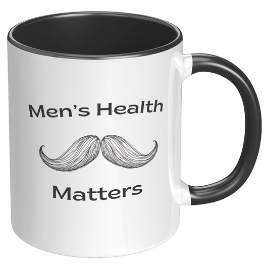 11oz Accent Mug Movember Men's Health Matters Right-Handed Moustache #2