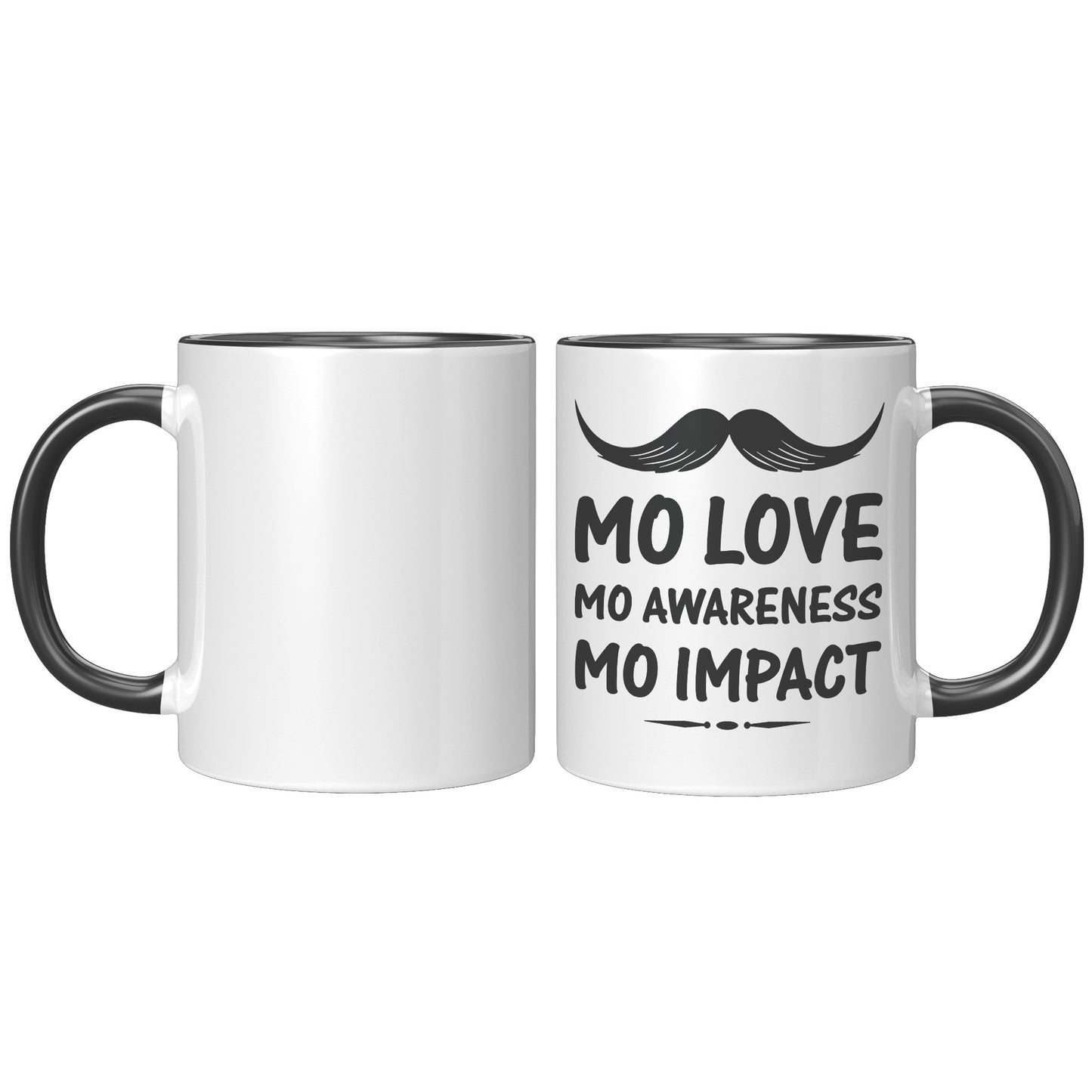 11oz Accent Mug Movember Mo Love Mo Awareness Mo Impact Right -Handed