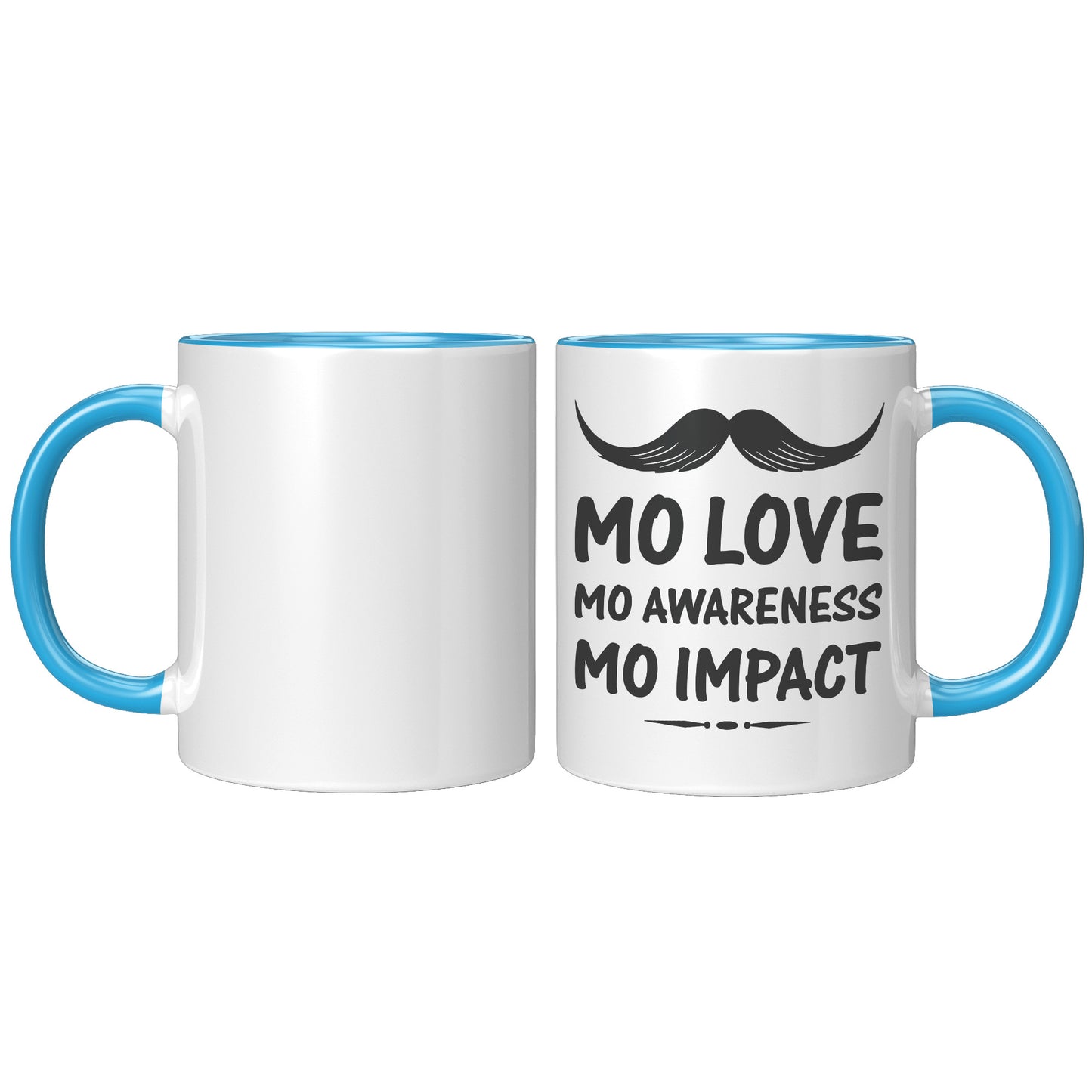 11oz Accent Mug Movember Mo Love Mo Awareness Mo Impact Right -Handed