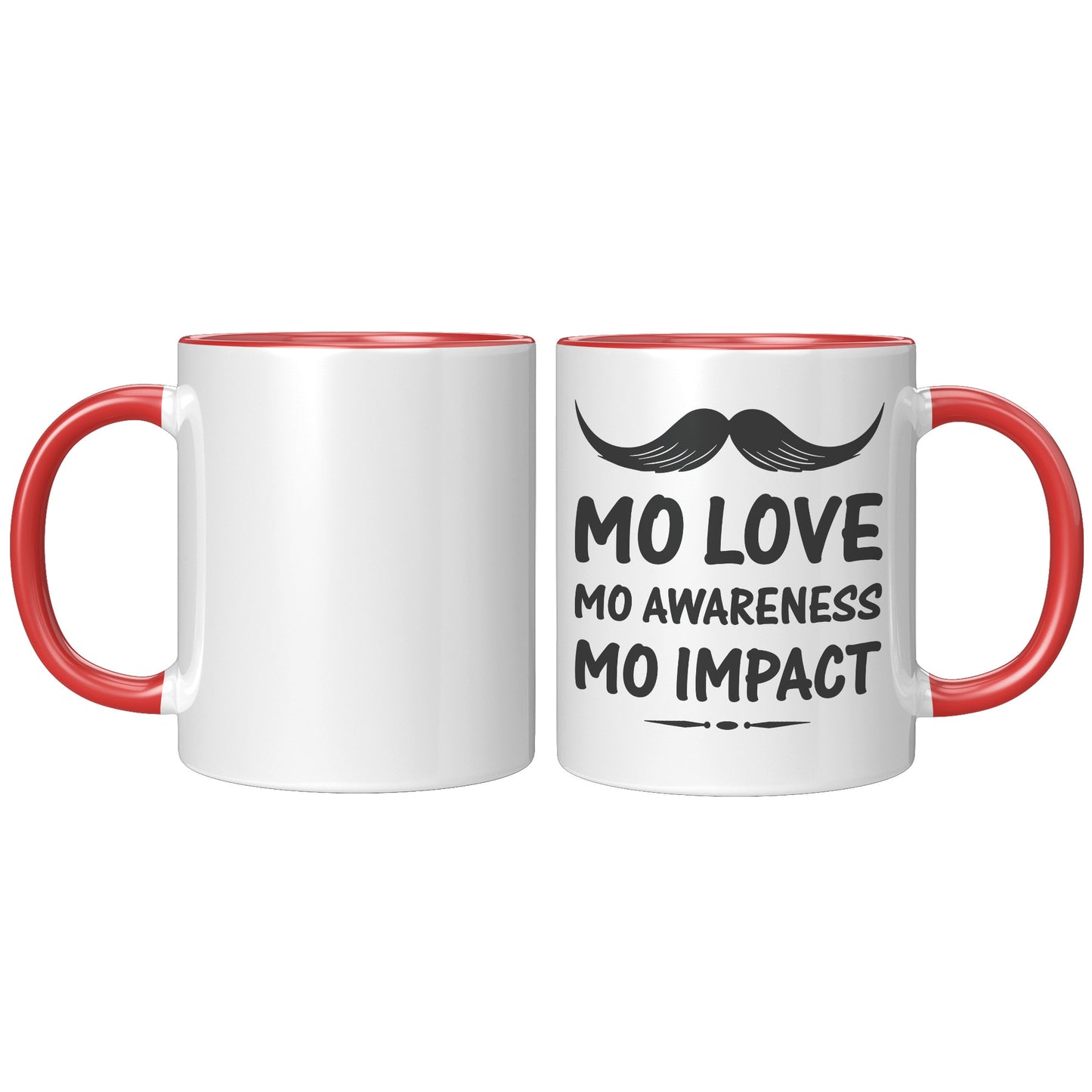 11oz Accent Mug Movember Mo Love Mo Awareness Mo Impact Right -Handed