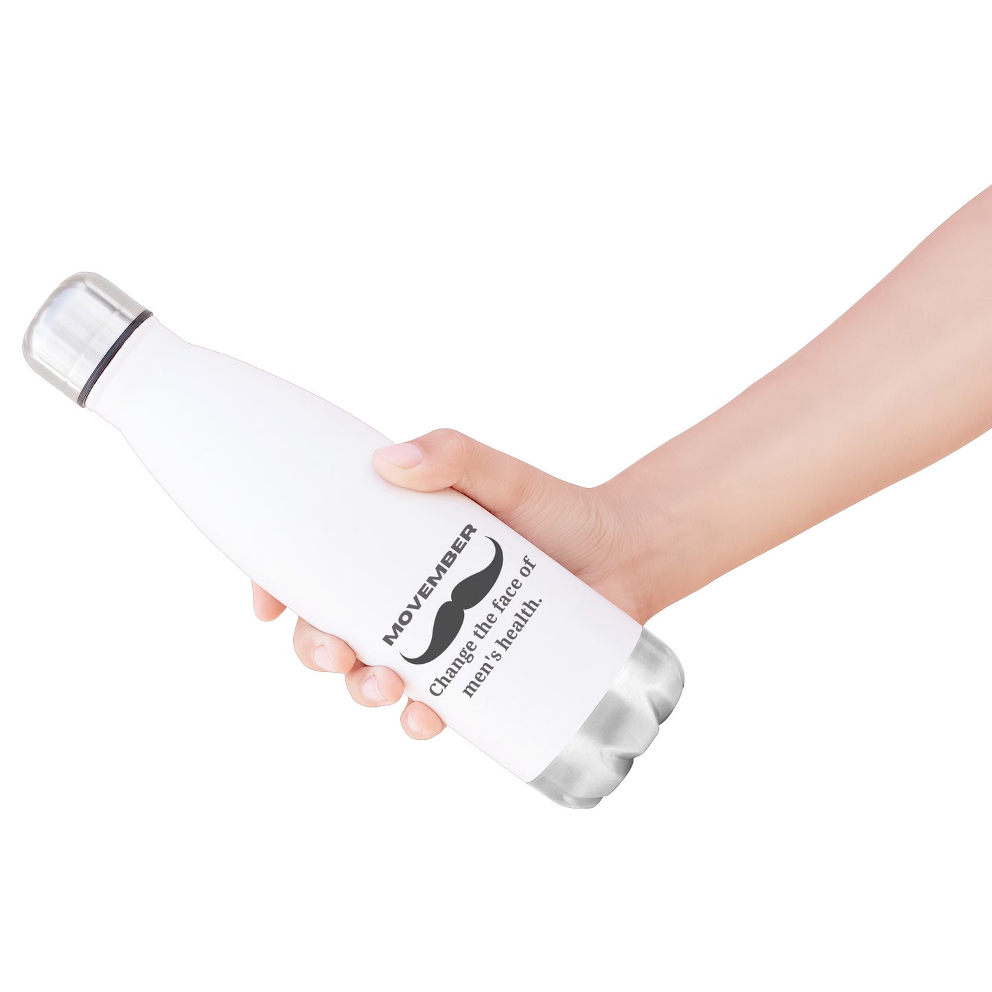 200Z Insulated Water Bottle Movember Change The Face Of Men's Health Both Side
