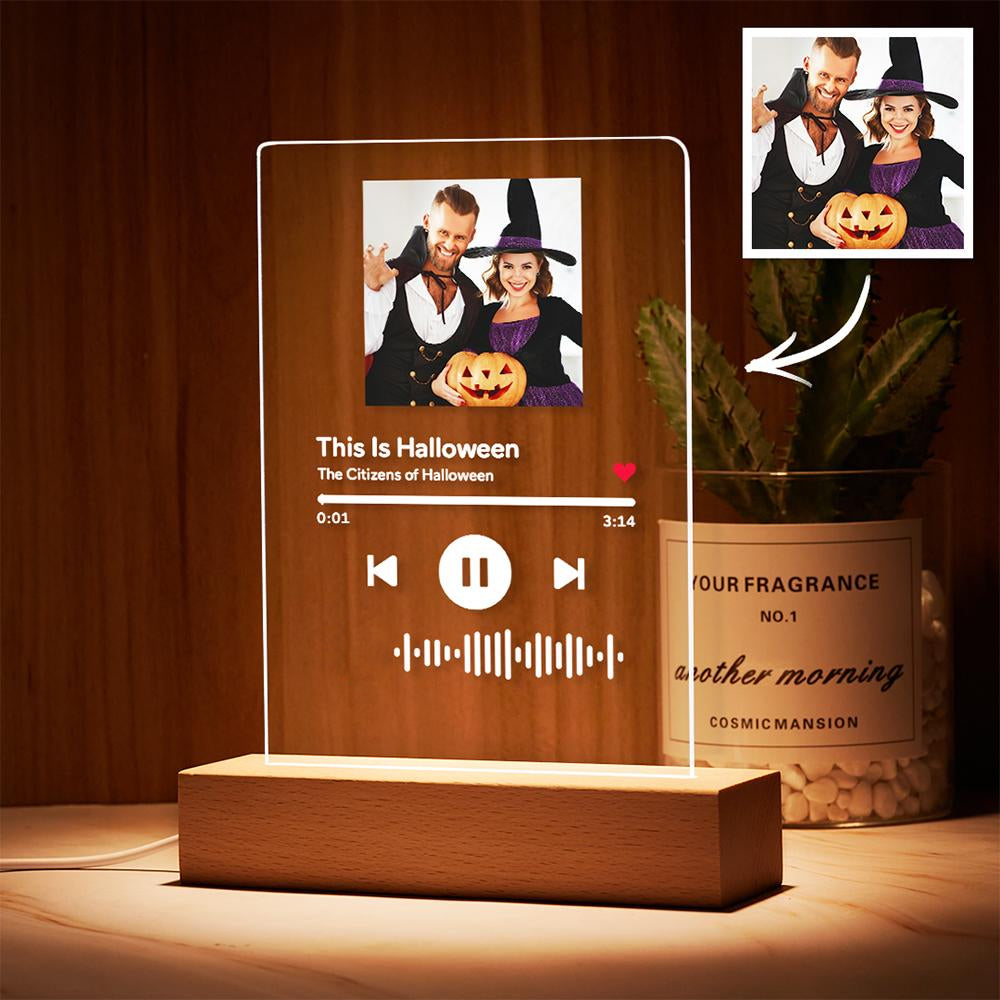 Custom Scannable Code Acrylic Music Song Plaque Night Light Emporium Discounts