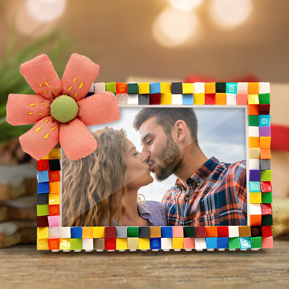 Personalized Colourful Building Blocks Picture Frame DIY Photo Frame Emporium Discounts