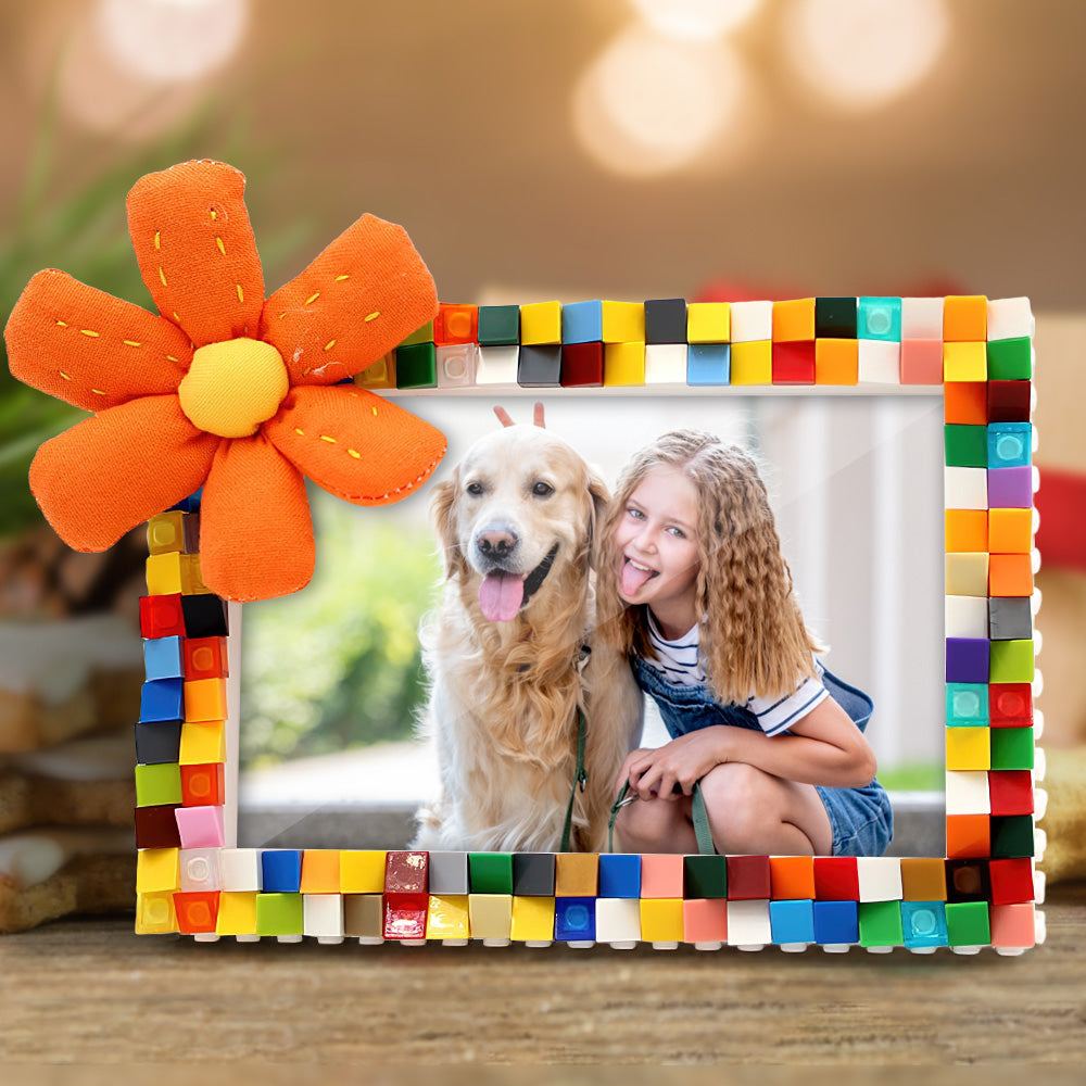 Personalized Colourful Building Blocks Picture Frame DIY Photo Frame Emporium Discounts
