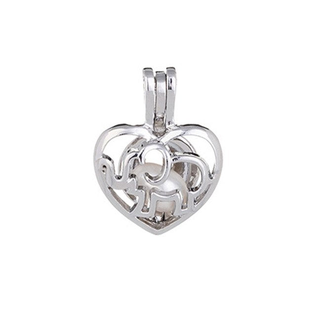 Pearl Necklace Oyster Pearl Cage Pendant Silver Necklace Beautiful Lady Charm Surprise Valentine's Day Gift