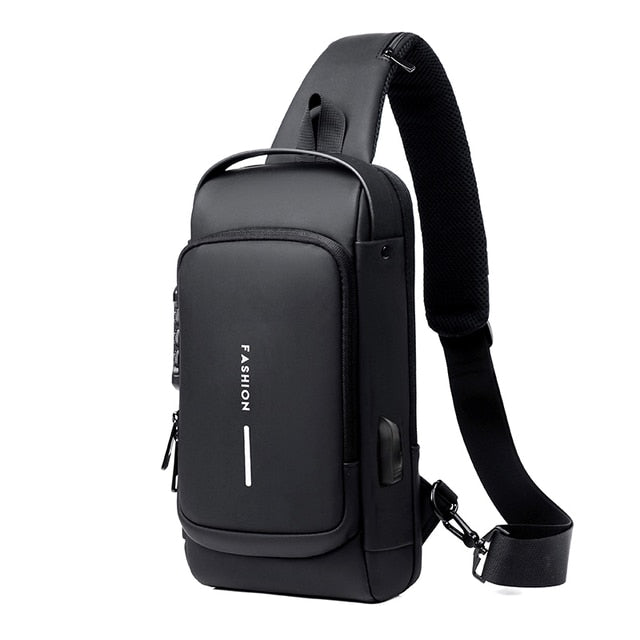 The Men's USB Shoulder Bag is a great selection for the contemporary man. It offers ample space while remaining portable and lightweight, and it is designed with a USB charging port so you can keep your gadgets energized during commutes. Additionally, a built-in security measure safeguards against theft, giving you peace of mind.