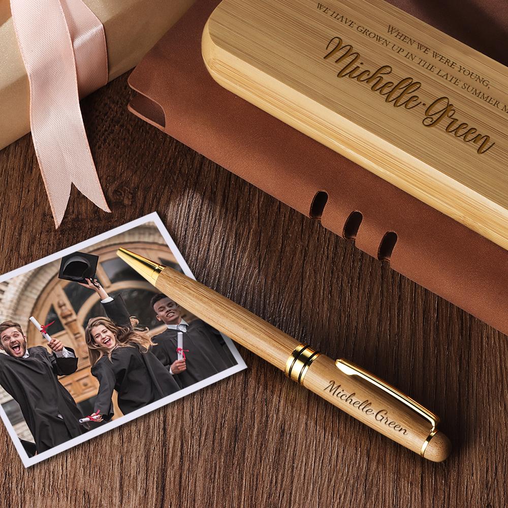 Personalized Wood Pen Set Engraved Pet With Wooden Case Emporium Discounts
