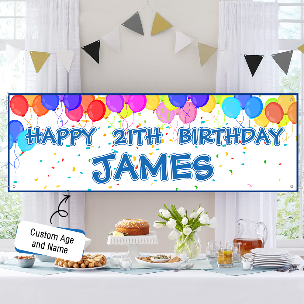 Custom Name Birthday Banner Party Backdrop Decorations Emporium Discounts