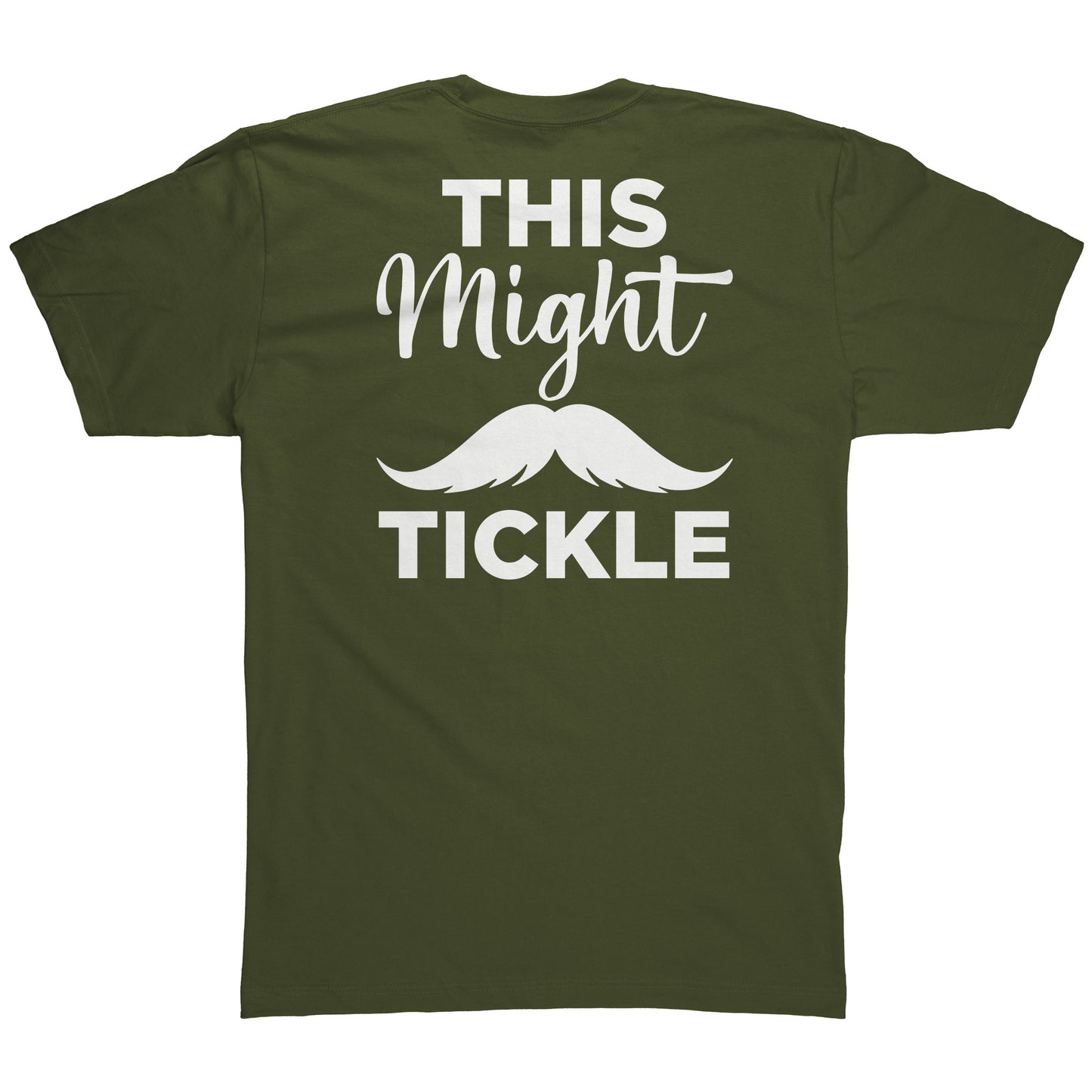 American Apparel Mens Shirt Movember This Might Tickle Back & Front Print