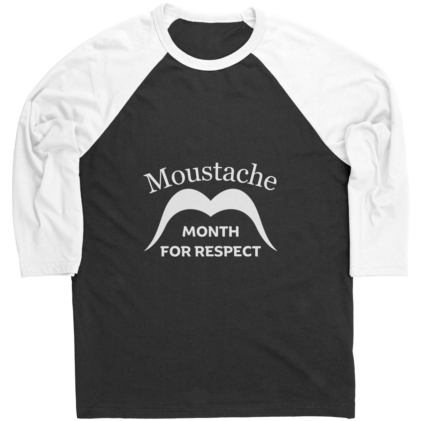 Mens Raglan Moustache Month Respect Emporium Discounts