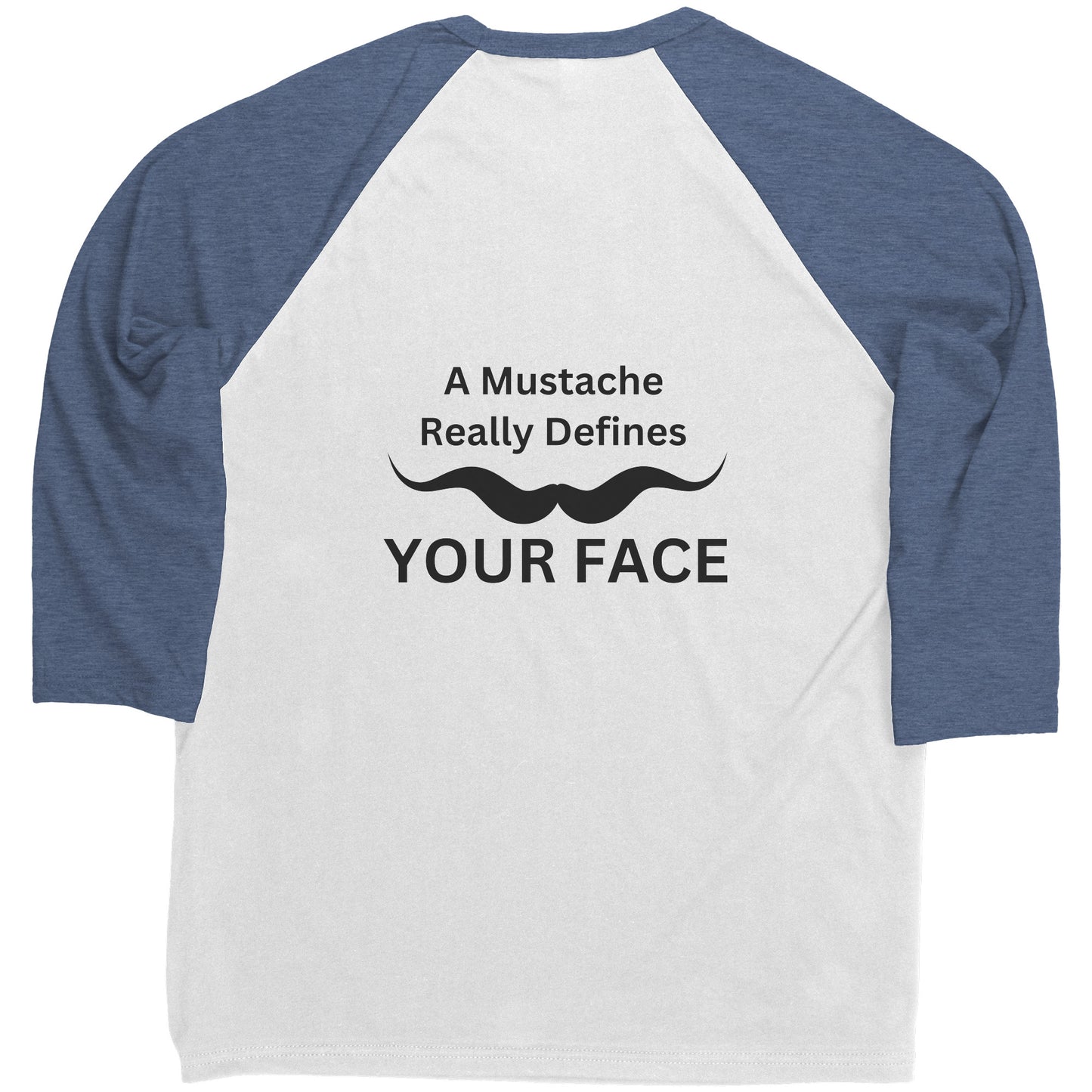 Canvas Mens Raglan Shirt Movember Back print Design 2