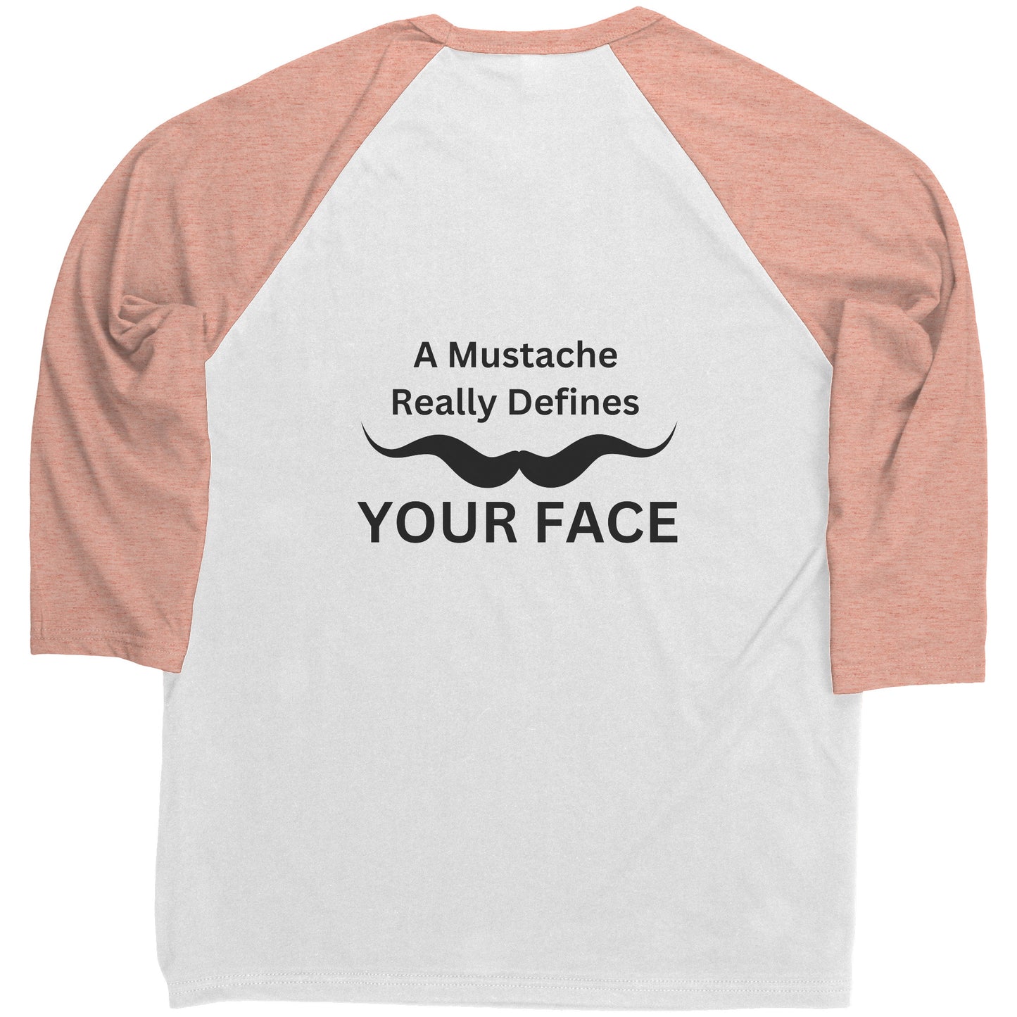 Canvas Mens Raglan Shirt Movember Back print Design 2