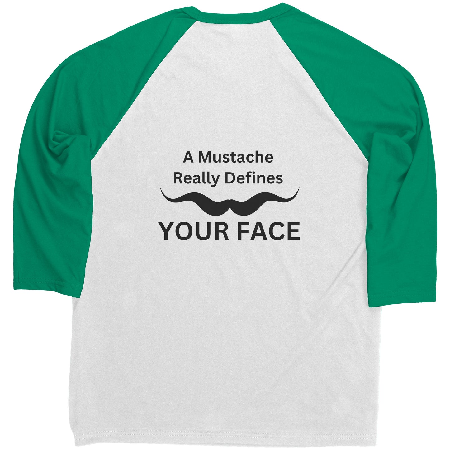 Canvas Mens Raglan Shirt Movember Back print Design 2