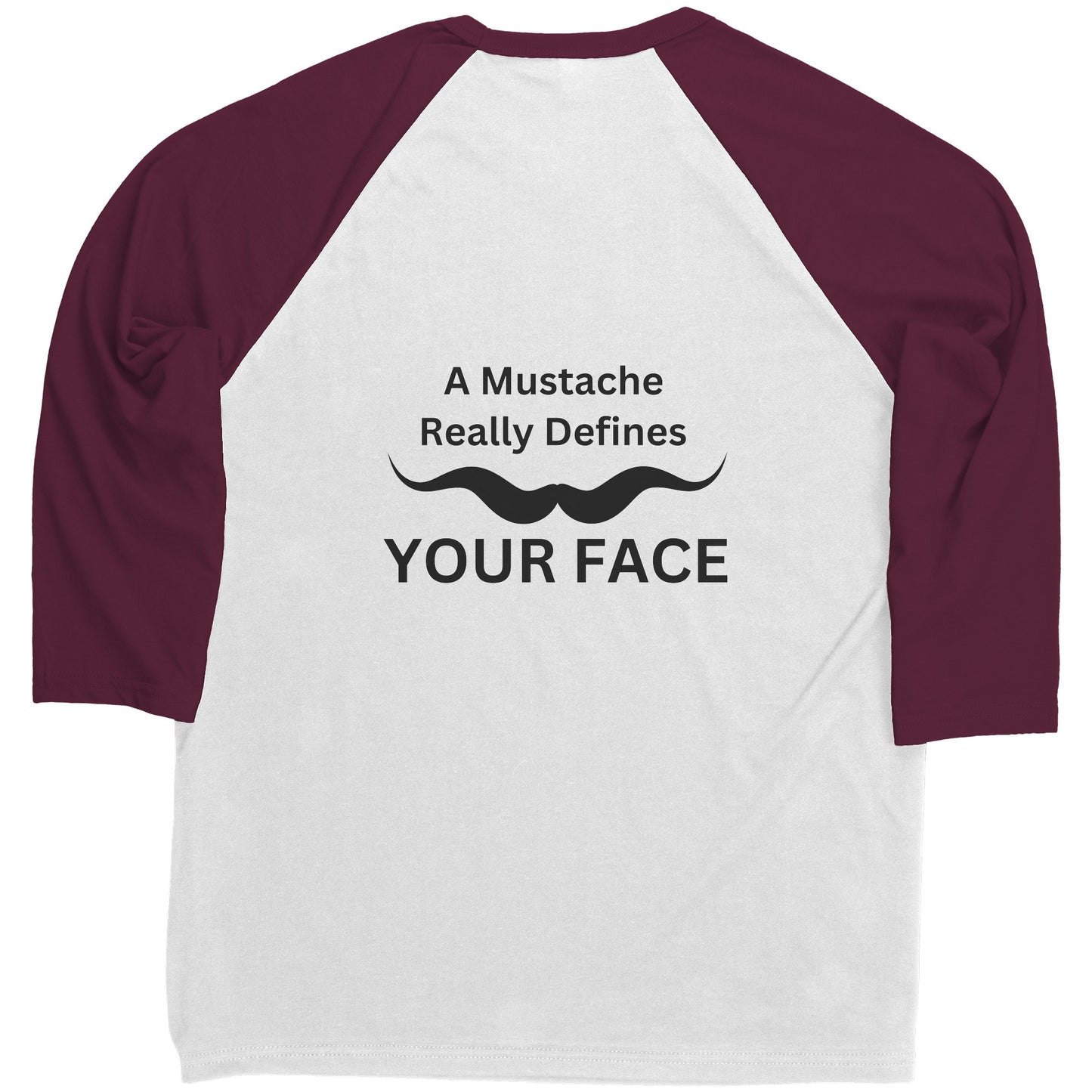 Canvas Mens Raglan Shirt Movember Back print Design 2