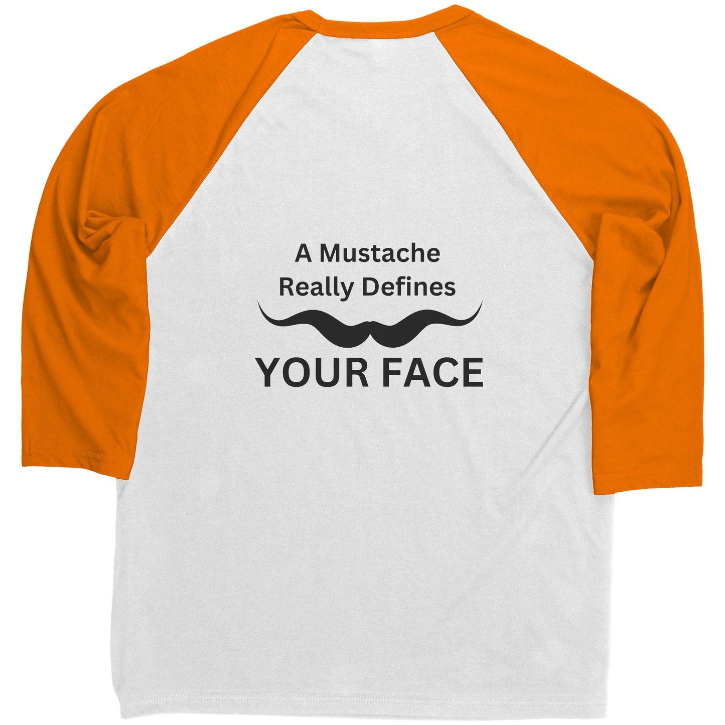 Canvas Mens Raglan Shirt Movember Back print Design 2