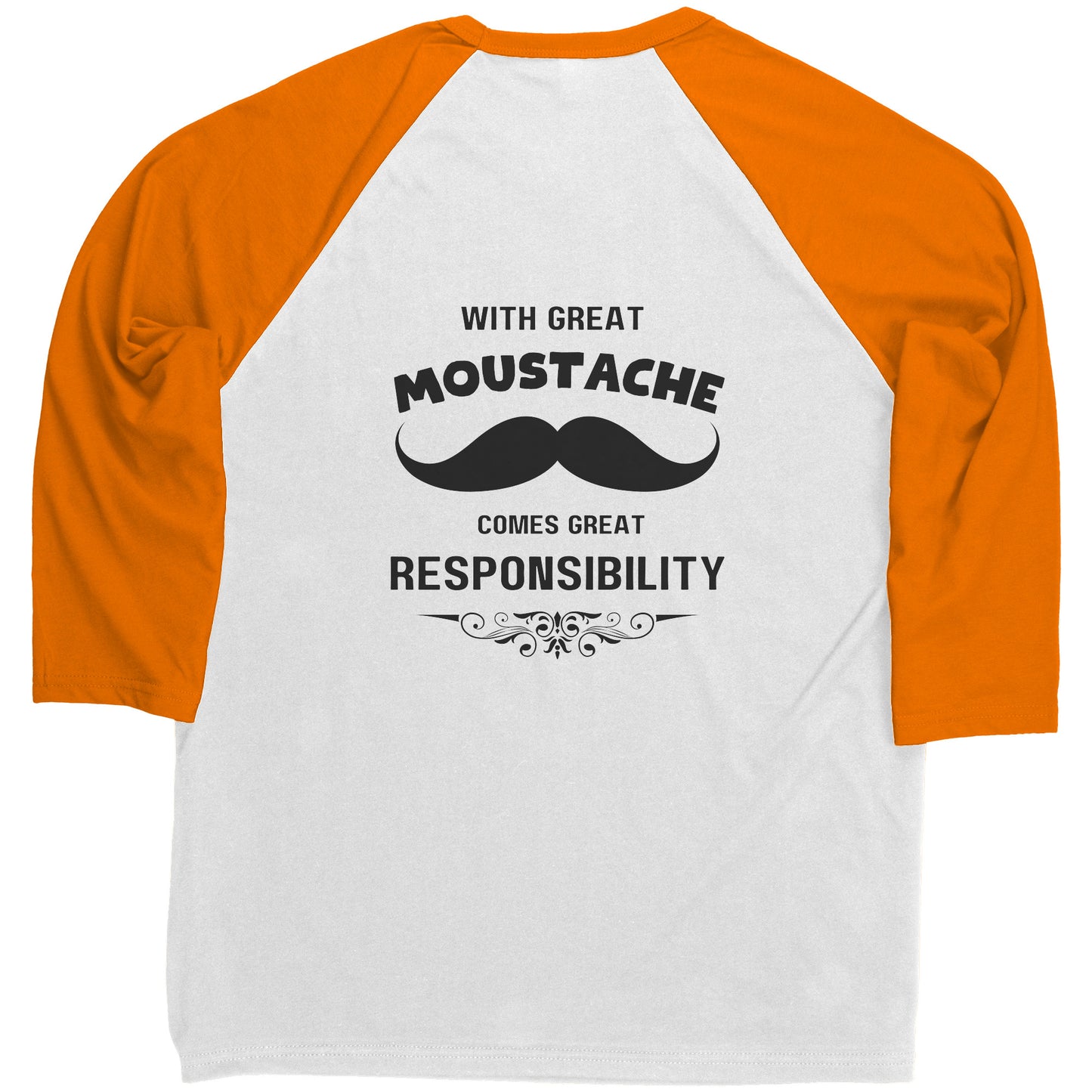 Canvas Mens Raglan Shirt Movember Back print Design 3