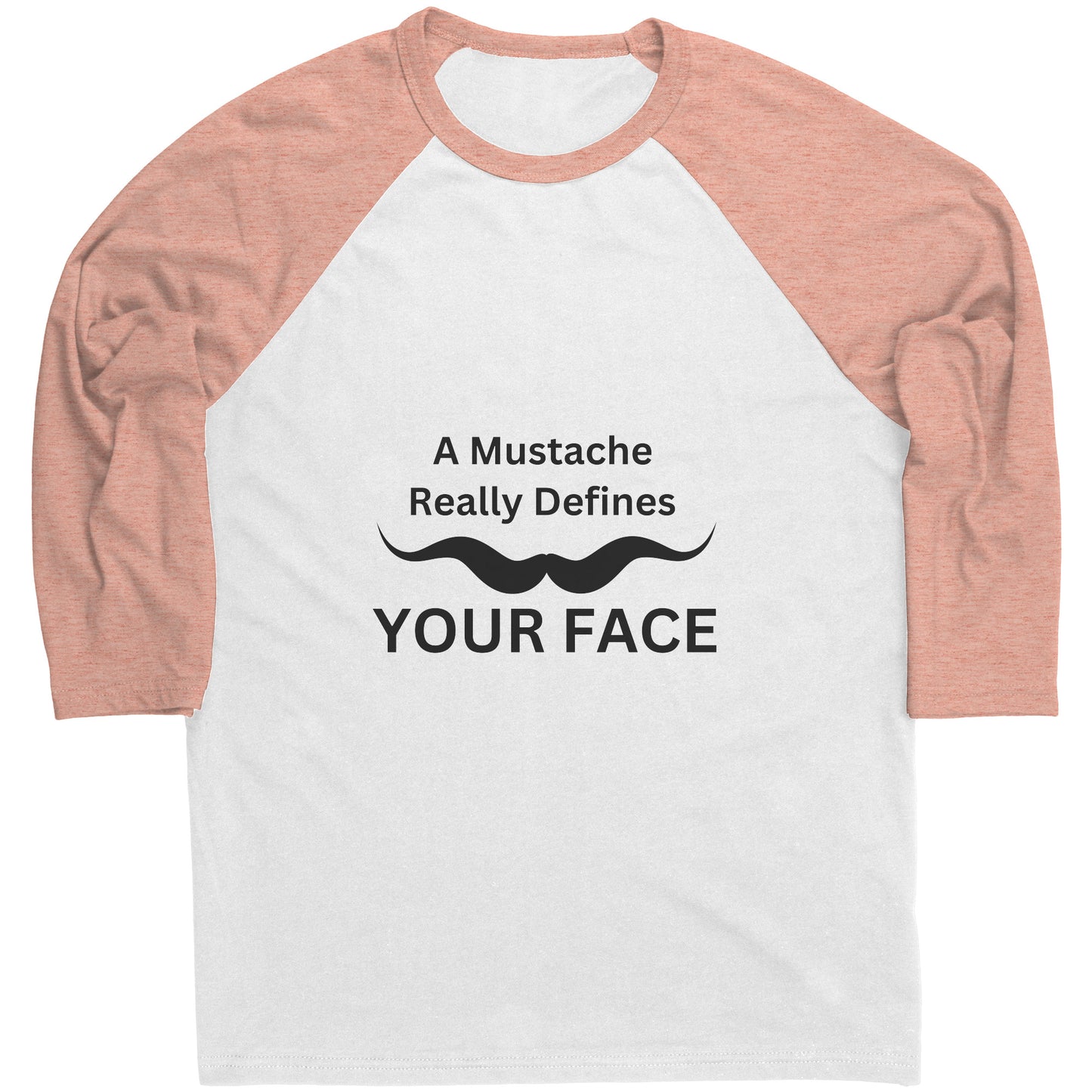 Canvas Mens Raglan Shirt Movember Front print Design 2