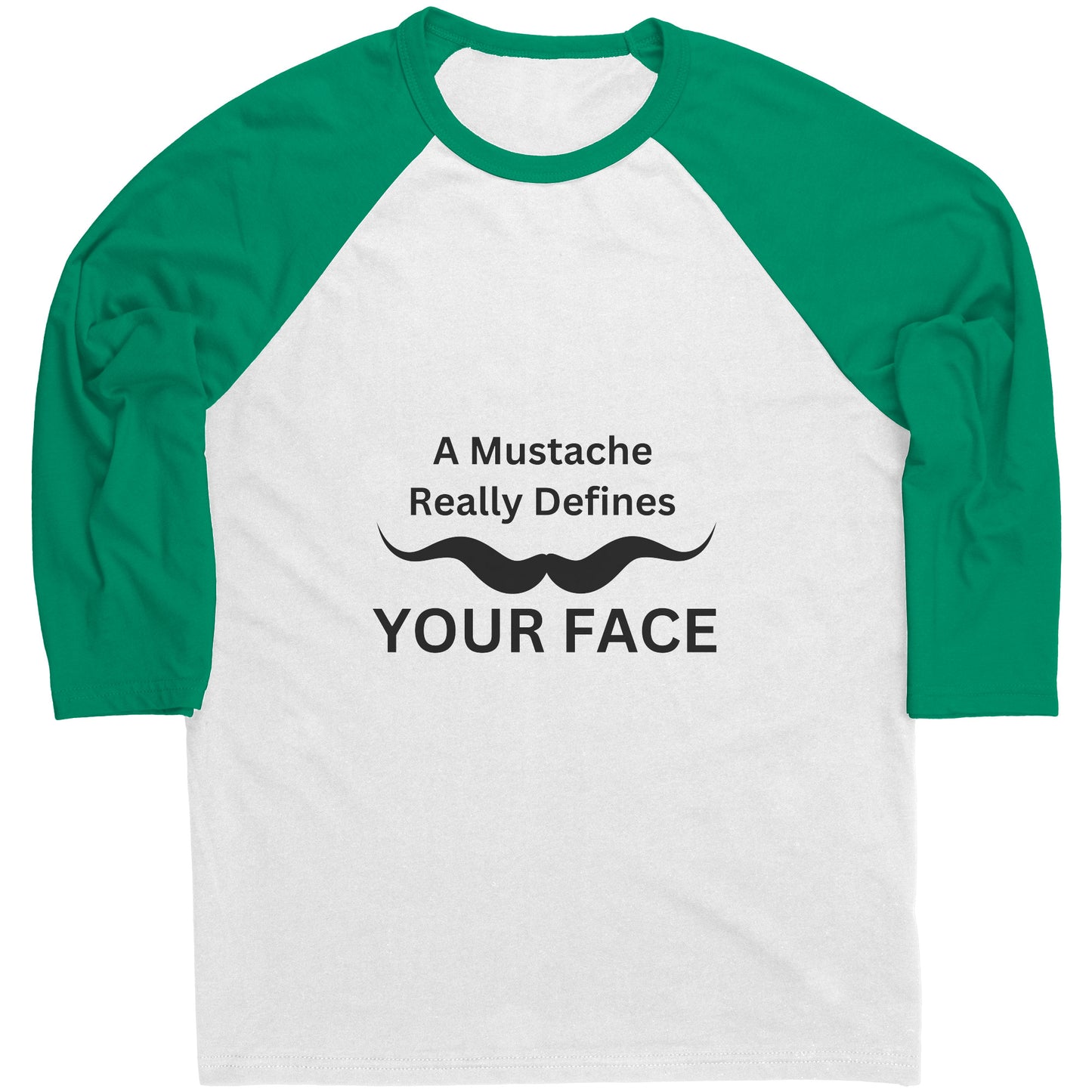 Canvas Mens Raglan Shirt Movember Front print Design 2