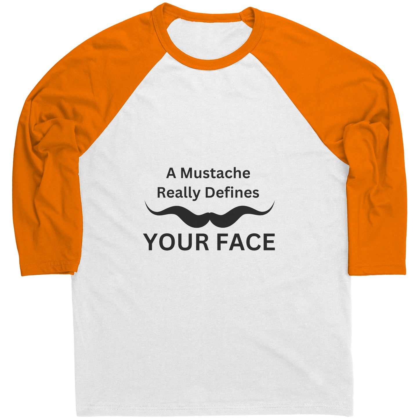 Canvas Mens Raglan Shirt Movember Front print Design 2