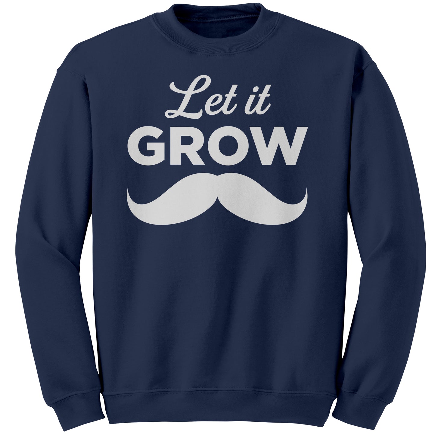 GILDAN CREWNECK SWEATSHIRT Movember Let It GROW Front Print