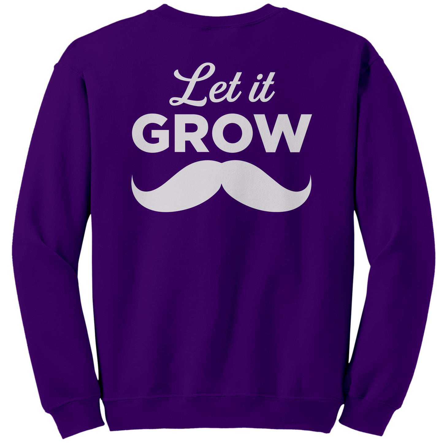 GILDAN CREWNECK SWEATSHIRT Movember Let It GROW Back & Chest Print