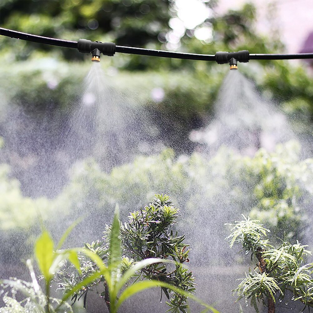 Outdoor Misting Cooling System Kit For Greenhouse Garden Patio Waterring Irrigation Mister Line 6M-18M System Caliber Is 0.4mm