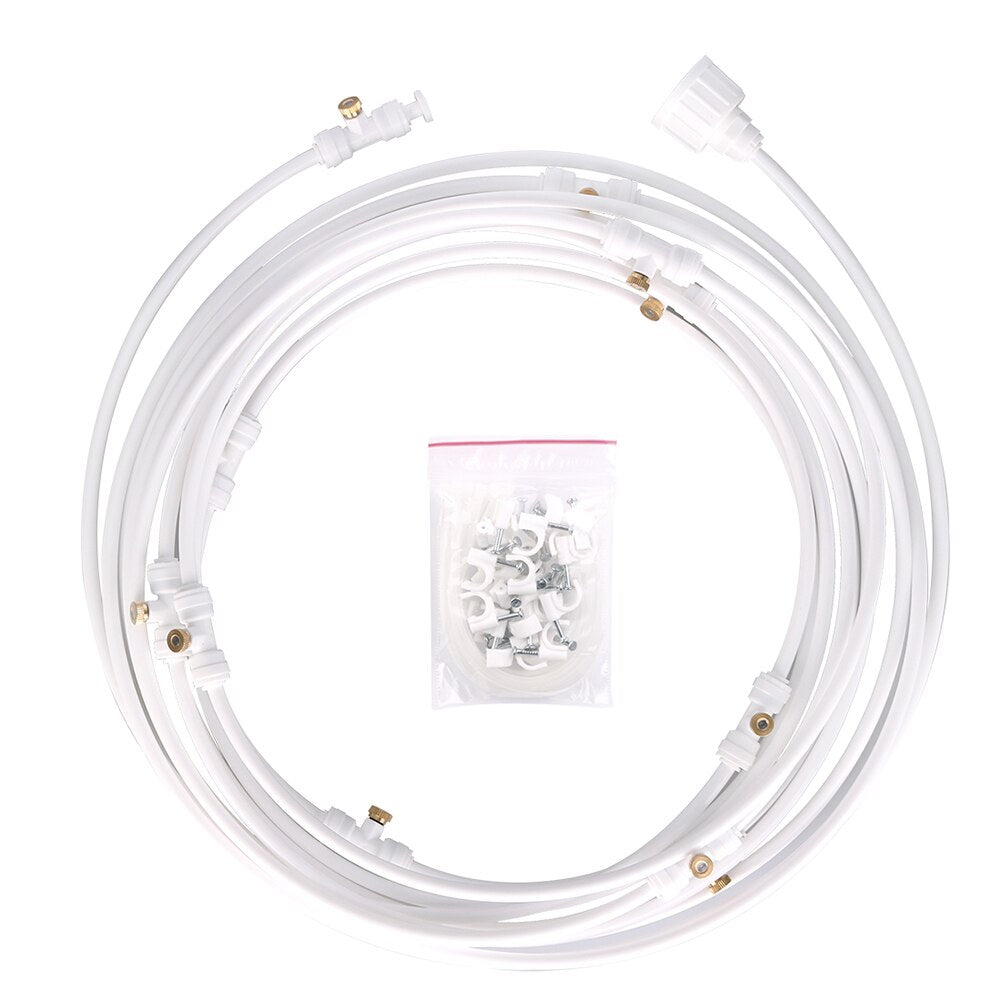 Outdoor Misting Cooling System Kit For Greenhouse Garden Patio Waterring Irrigation Mister Line 6M-18M System Caliber Is 0.4mm