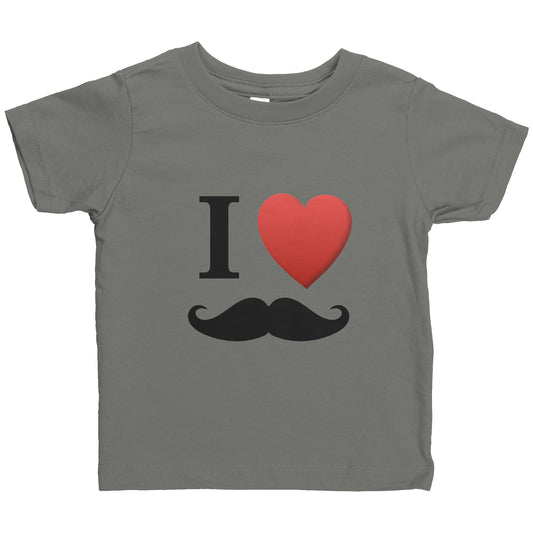 Rabbit Skins Infant Shirt Movember I Love Moustache