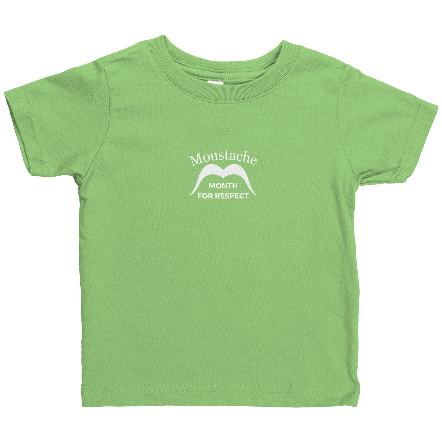 Rabbit Skins Infant Shirt Movember Moustache Month For Respect Front + Back I Love Moustache