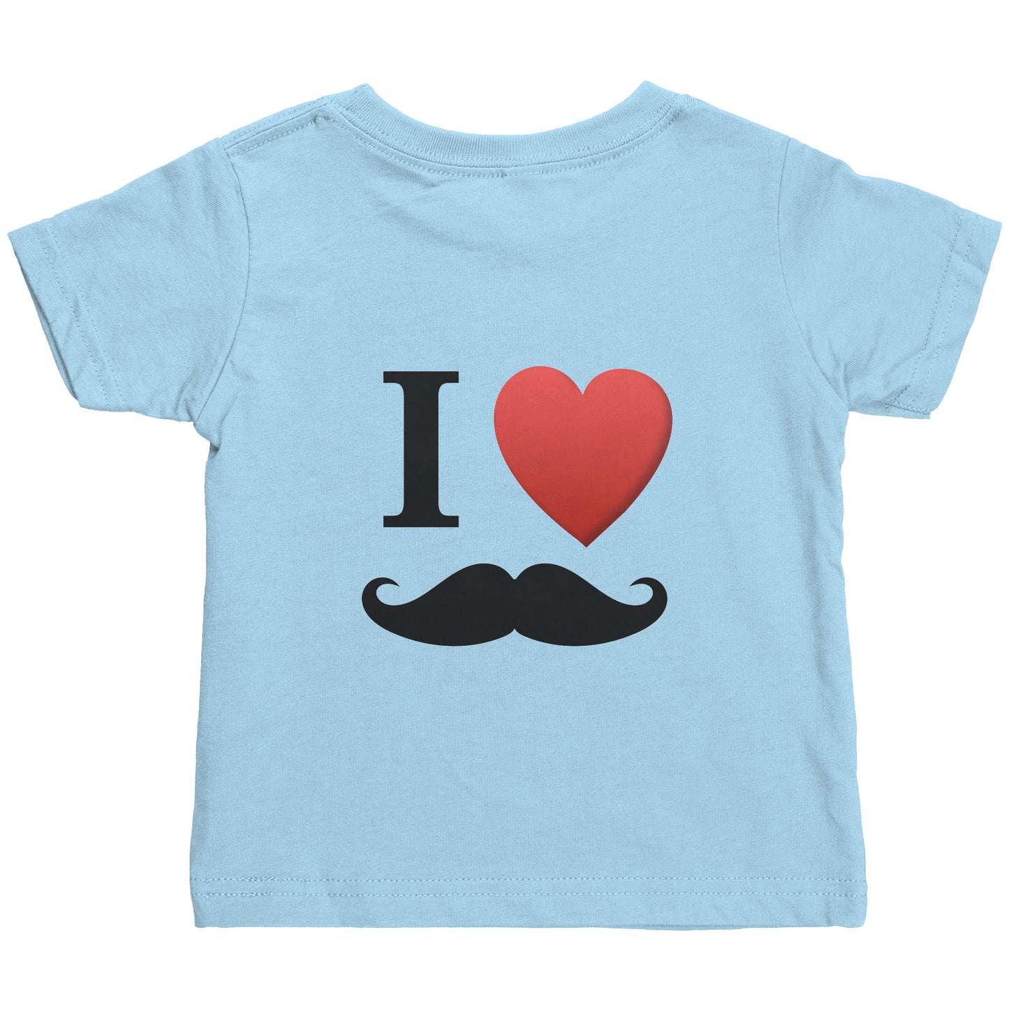 Rabbit Skins Infant Shirt Movember Moustache Month For Respect Front + Back I Love Moustache
