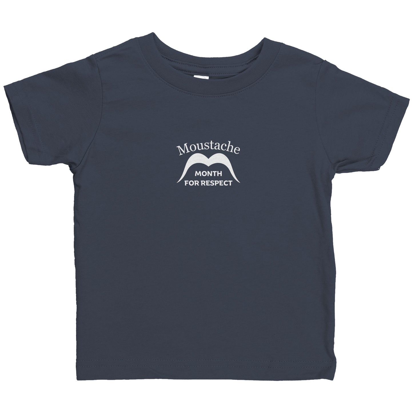 Rabbit Skins Infant Shirt Movember Moustache Month For Respect Front + Back I Love Moustache