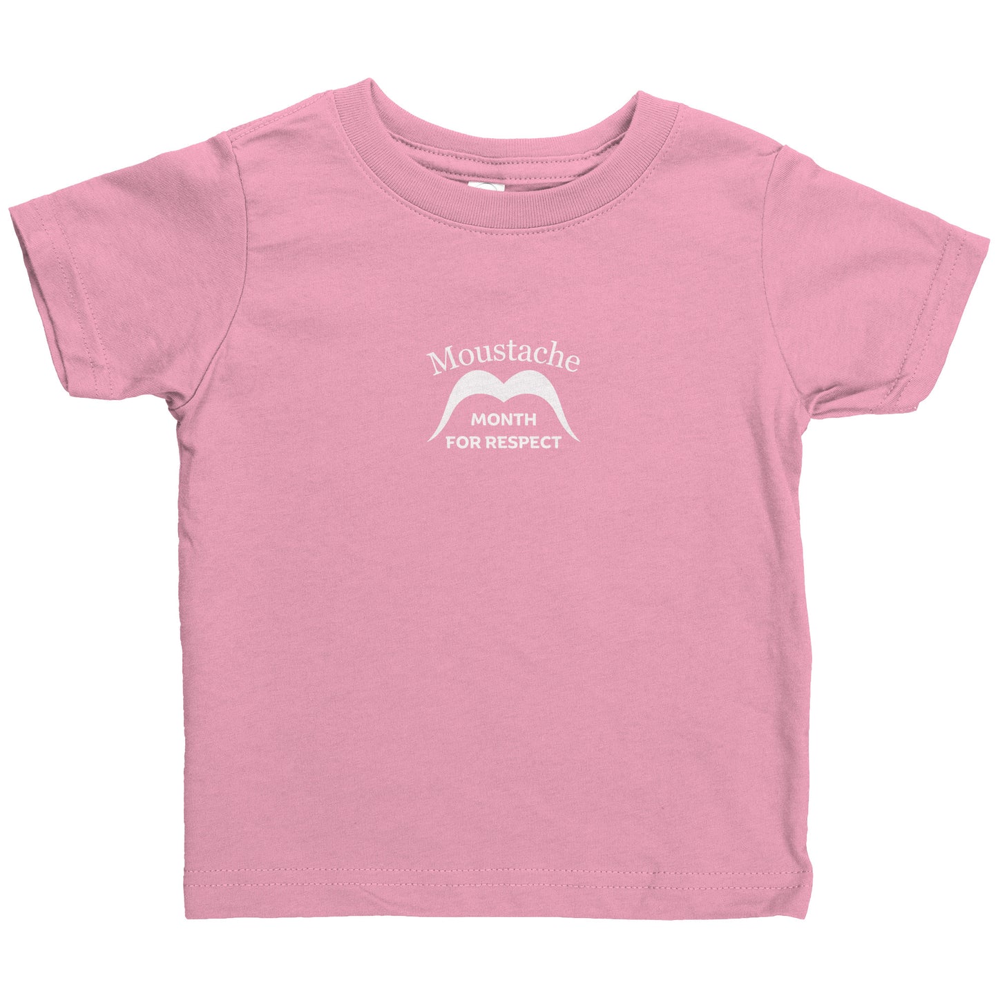 Rabbit Skins Infant Shirt Movember Moustache Month For Respect Front + Back I Love Moustache