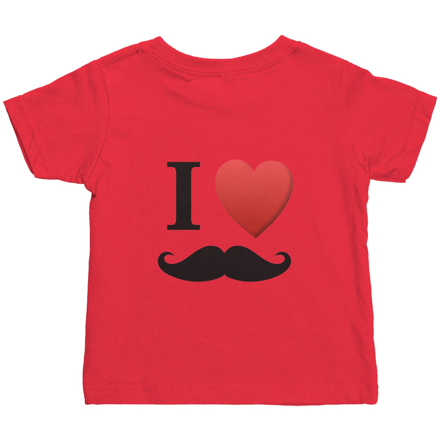 Rabbit Skins Infant Shirt Movember Moustache Month For Respect Front + Back I Love Moustache