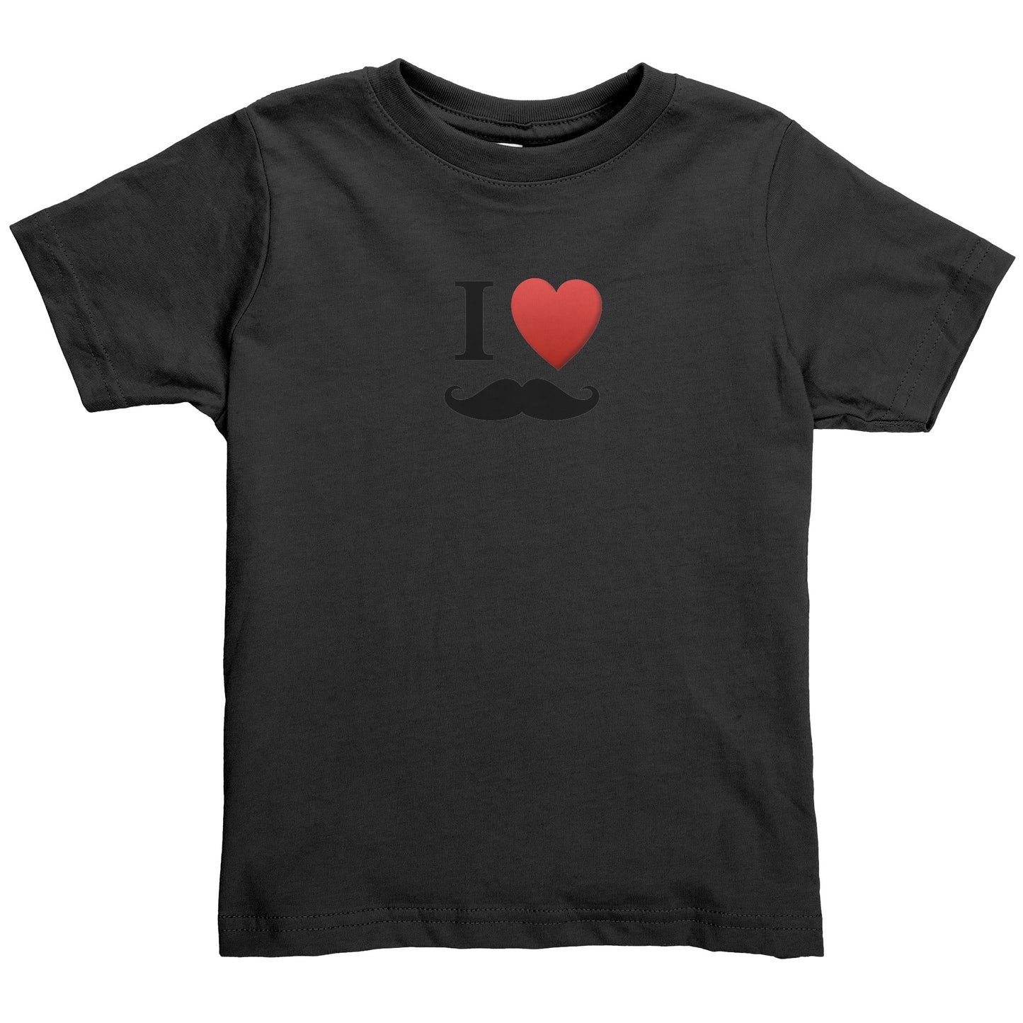 Rabbit Skins Toddler Shirt Front I Love Moustache & Back Movember Month Of Respect