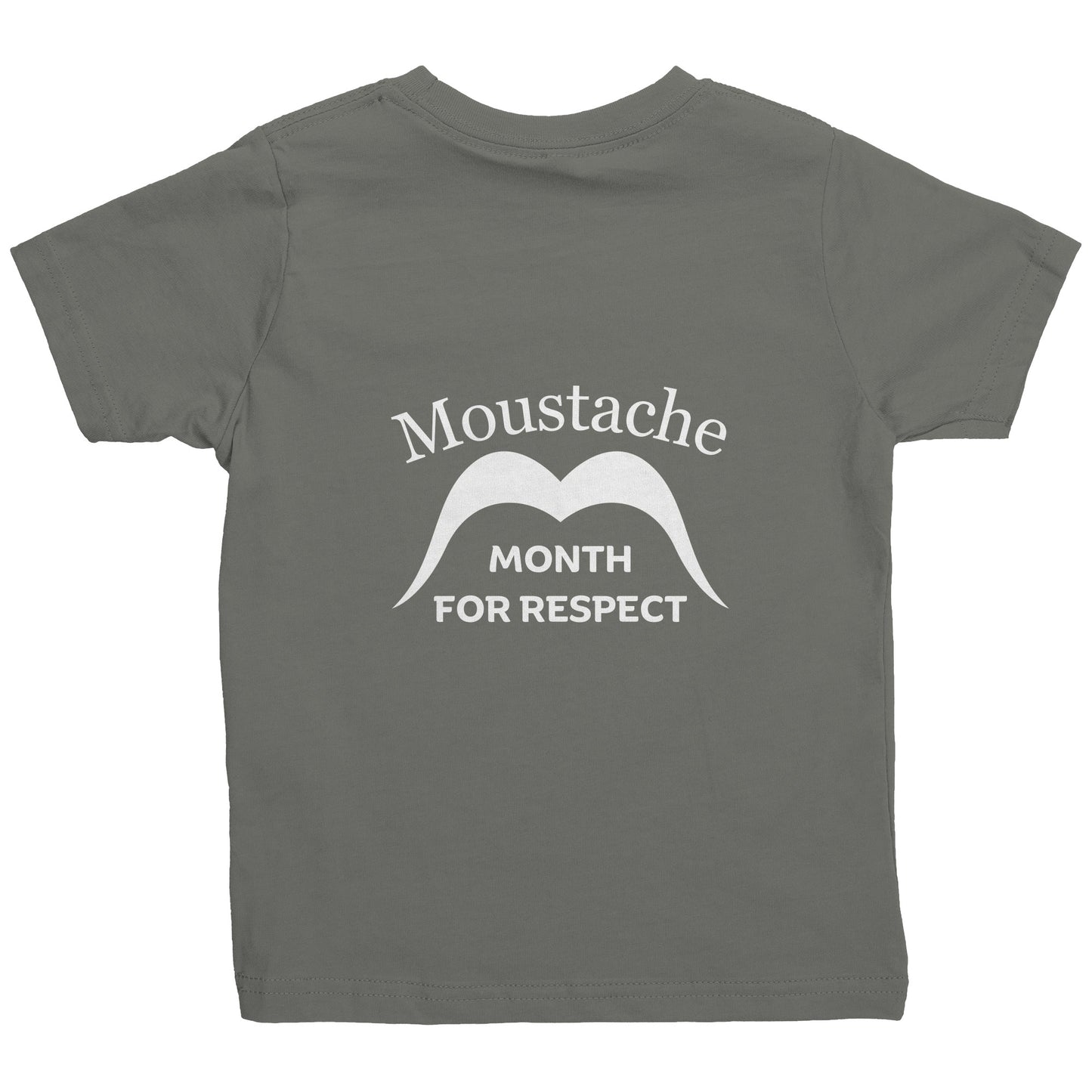Rabbit Skins Toddler Shirt Front I Love Moustache & Back Movember Month Of Respect