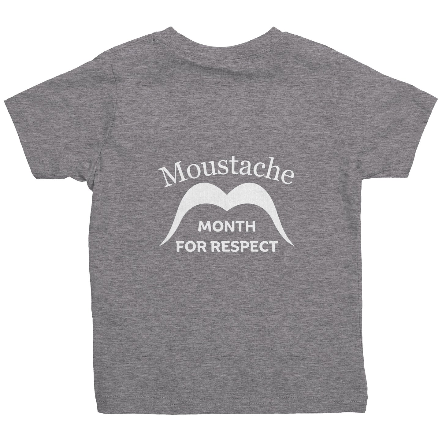 Rabbit Skins Toddler Shirt Front I Love Moustache & Back Movember Month Of Respect