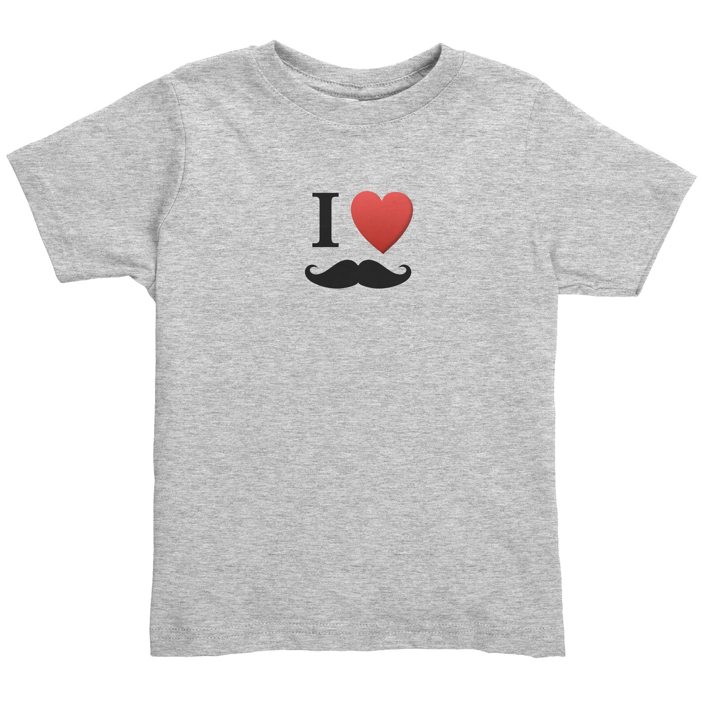 Rabbit Skins Toddler Shirt Front I Love Moustache & Back Movember Month Of Respect