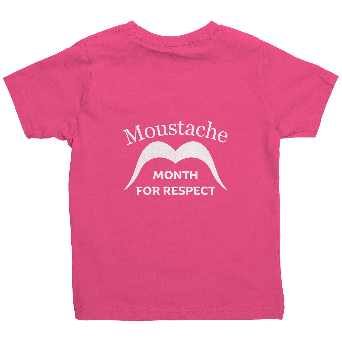 Rabbit Skins Toddler Shirt Front I Love Moustache & Back Movember Month Of Respect