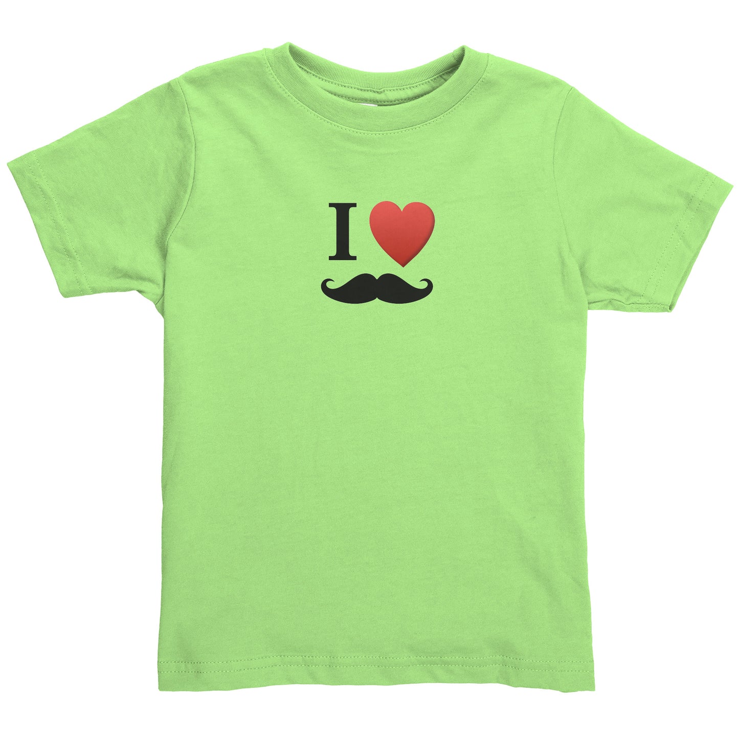 Rabbit Skins Toddler Shirt Front I Love Moustache & Back Movember Month Of Respect