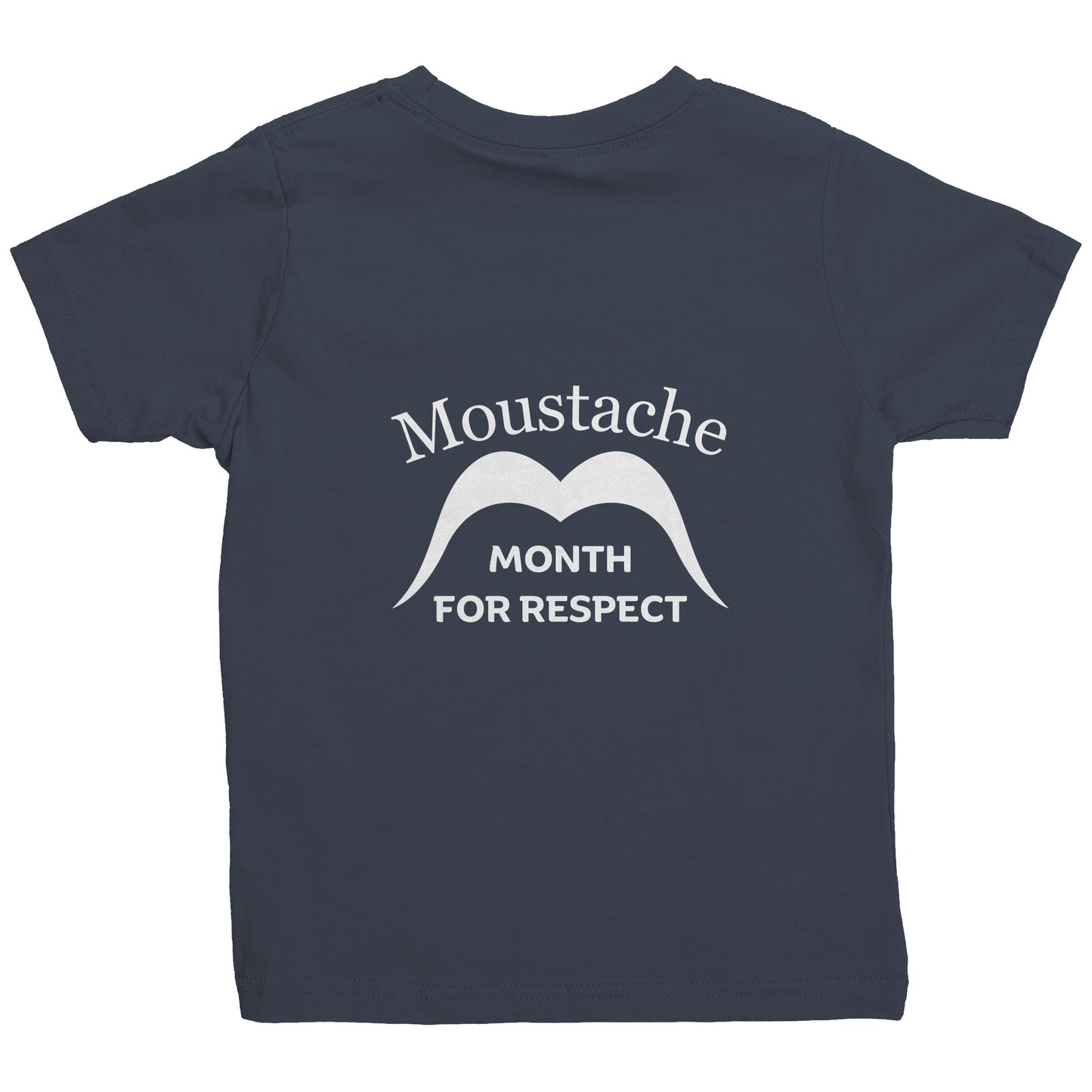 Rabbit Skins Toddler Shirt Front I Love Moustache & Back Movember Month Of Respect