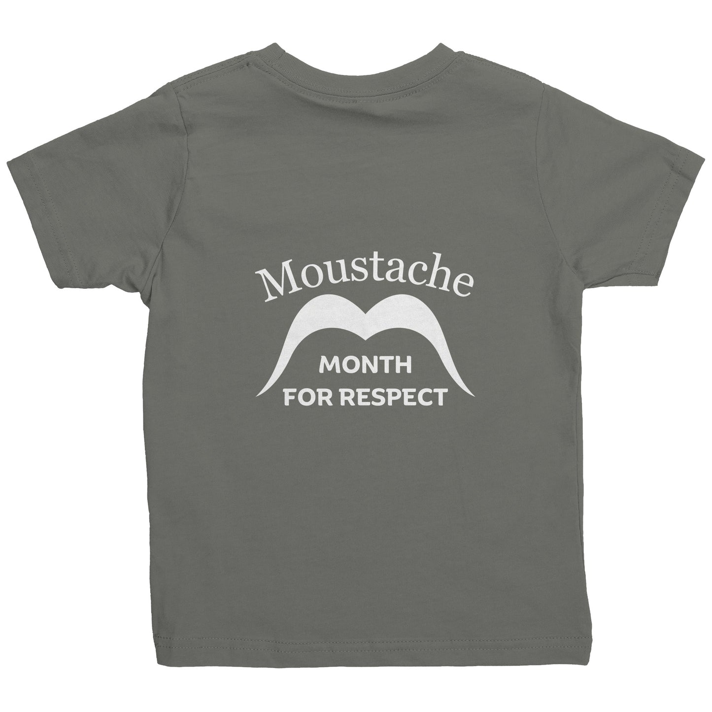 Rabbit Skins Toddler Shirt Front Small & Back Movember Month Of Respect